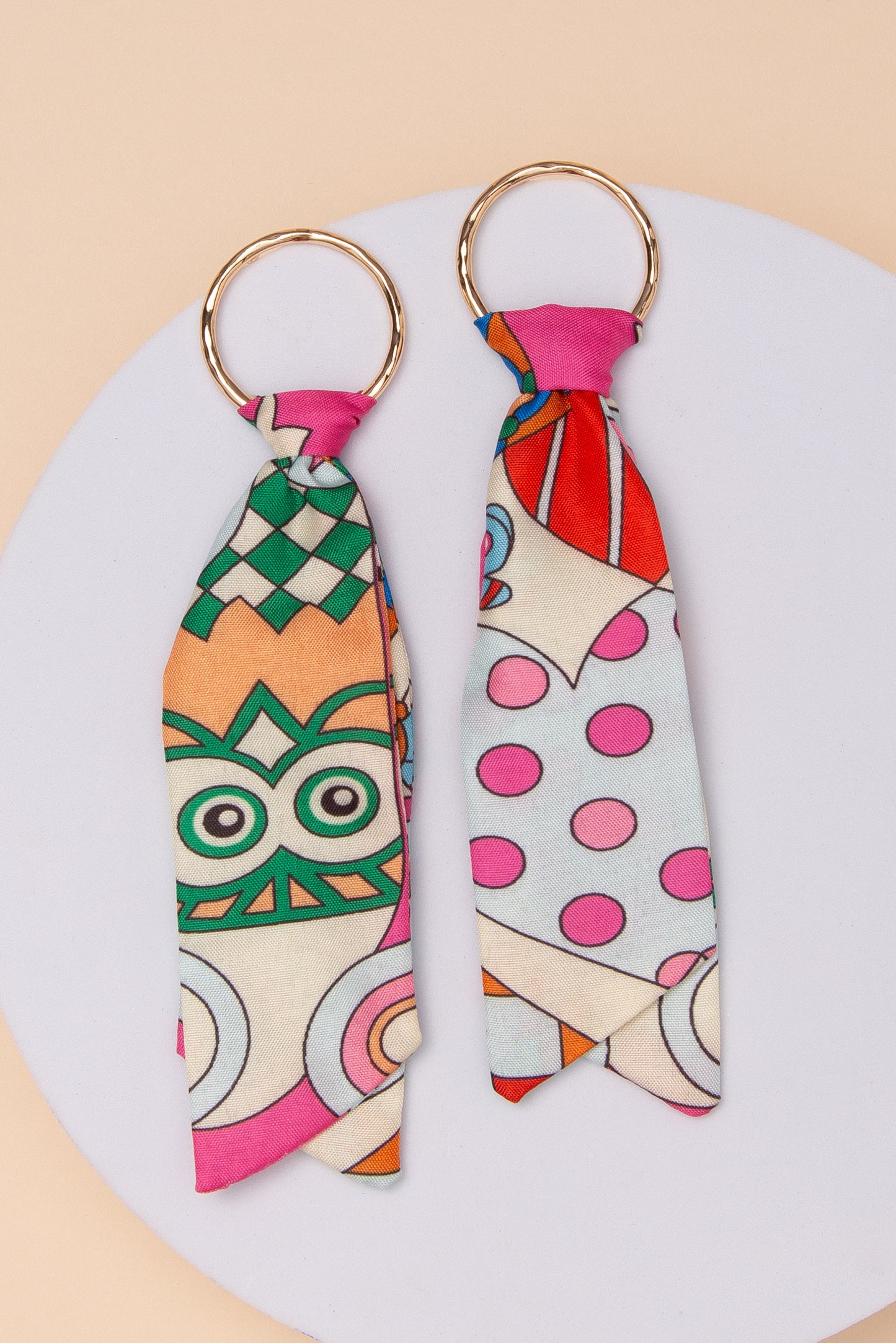 Audrey Playing Card Fabric Earrings
