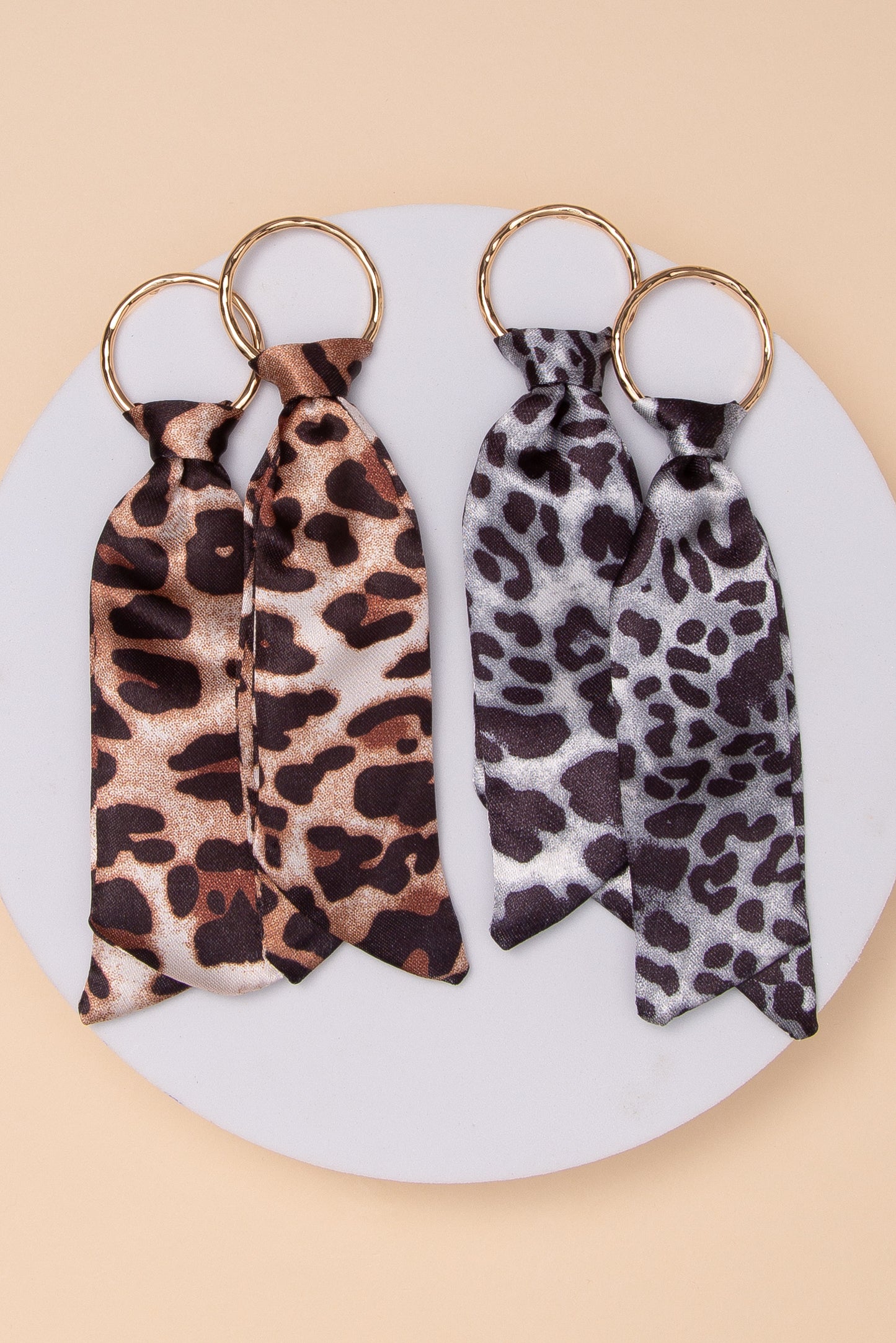 Anna Leopard Fabric Earrings