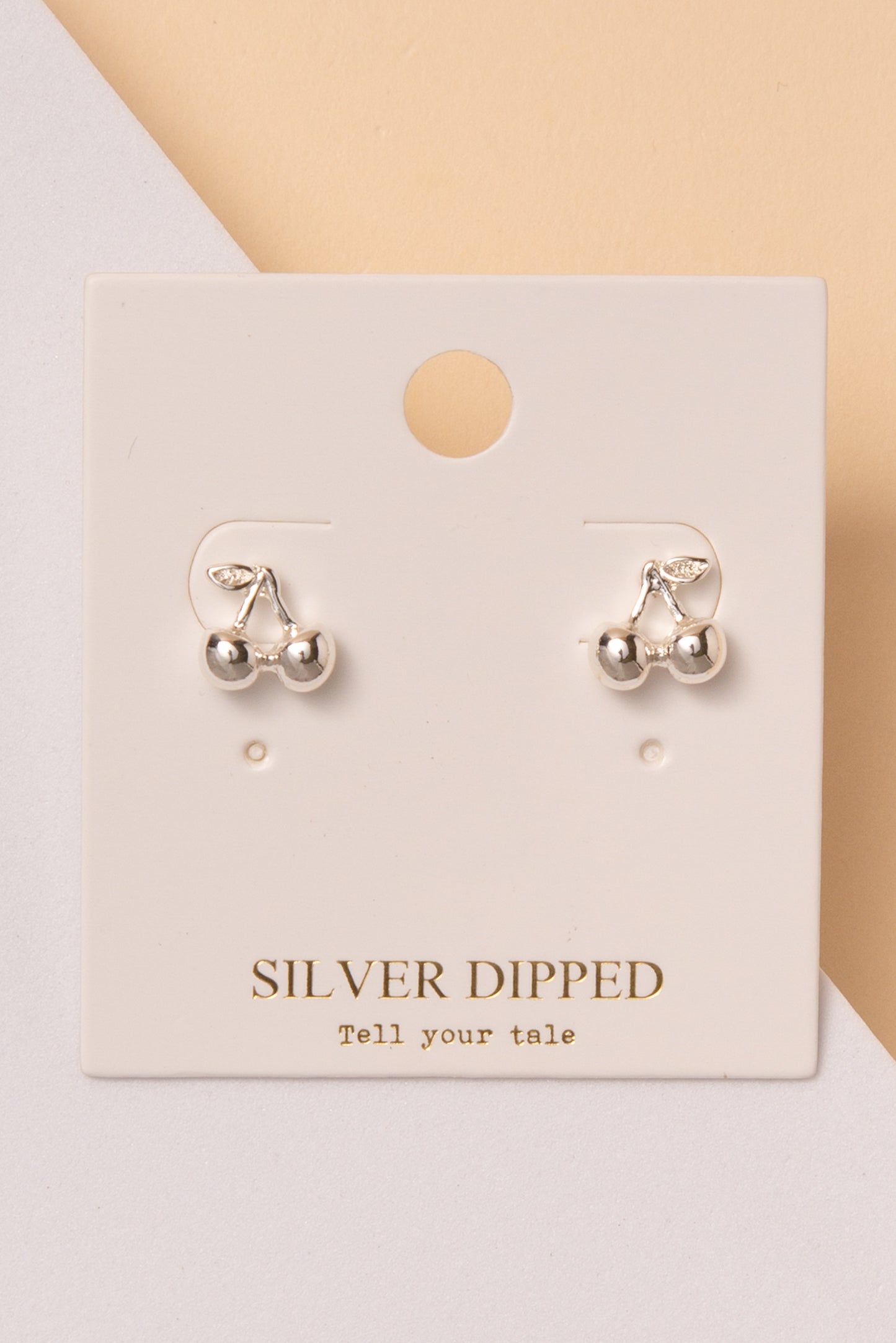 Mariana Gold Dipped and Silver Dipped Cherry Stud Earrings