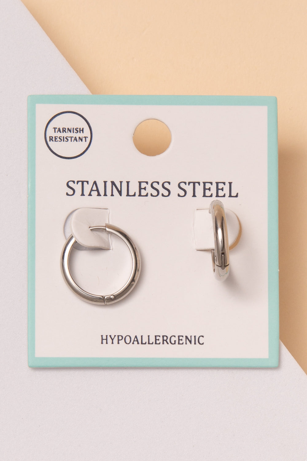 Kaylee Stainless Steel Huggie Hoop Earrings
