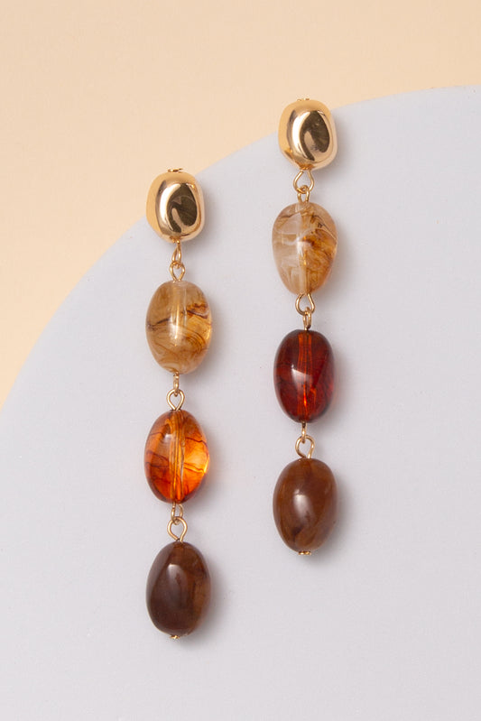 Simone Dangle 3 Tier Stone Earrings