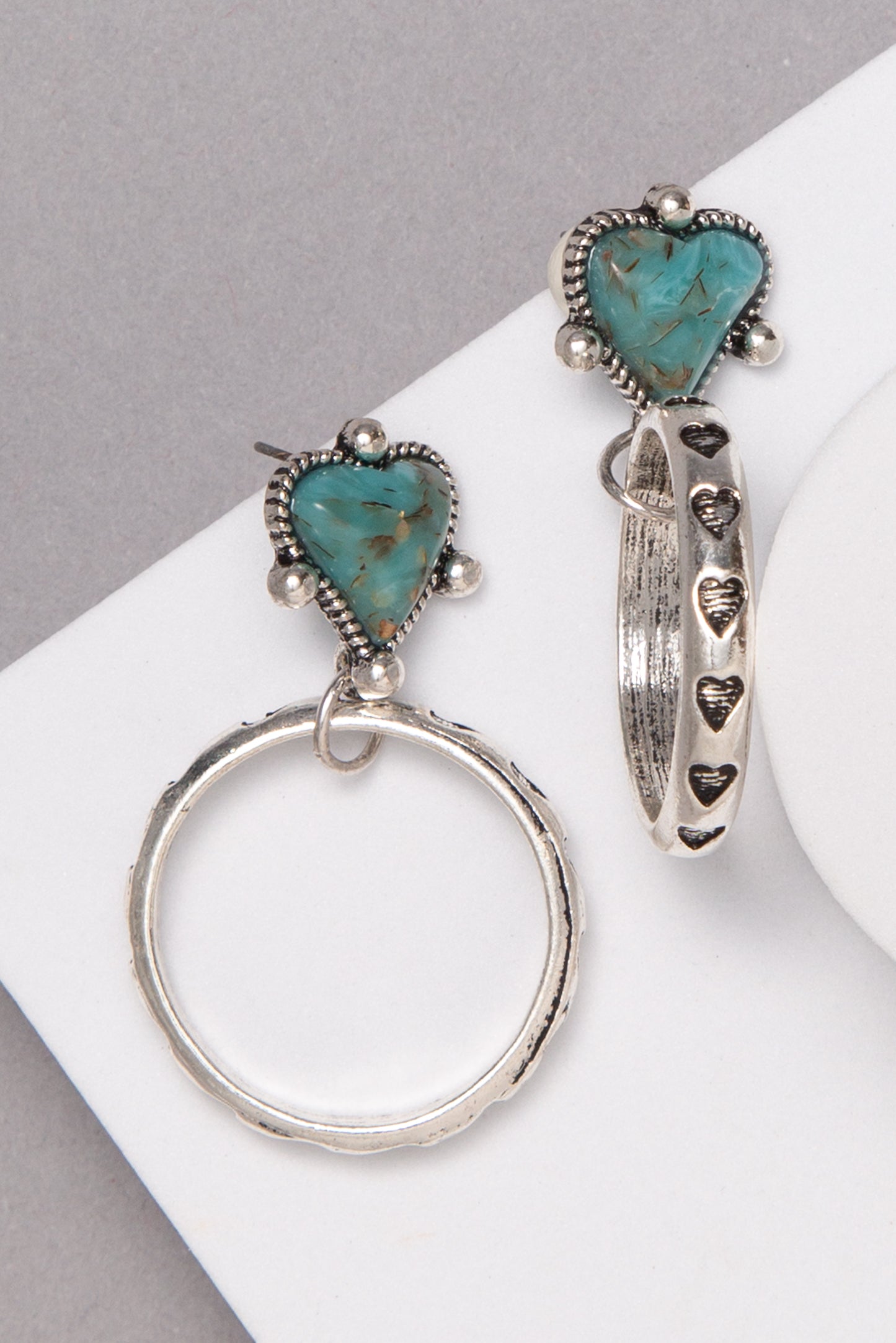 Emma Western Aztek Hand Stone Post Earrings