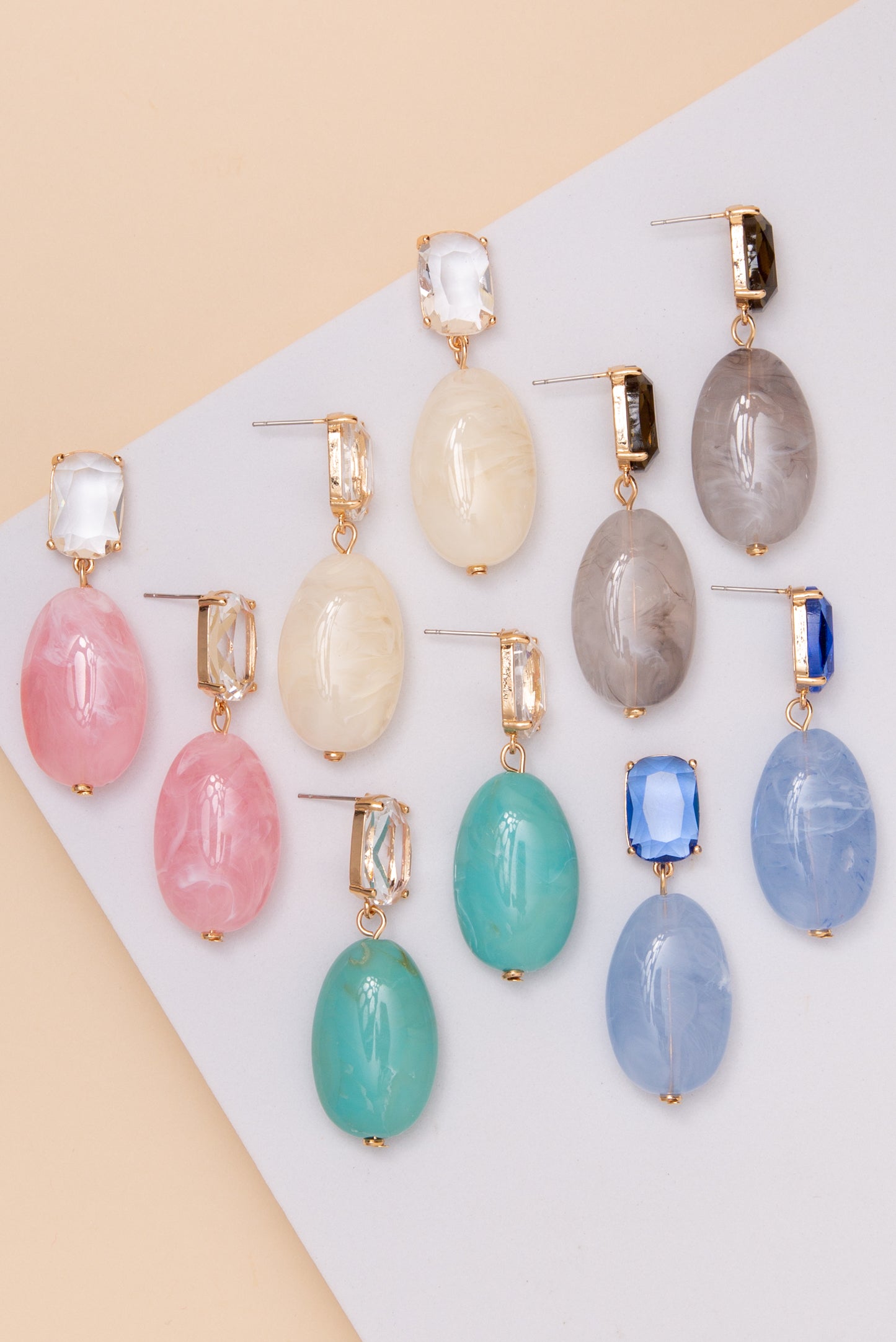 Taylor Crystal Stone Dangle Earrings
