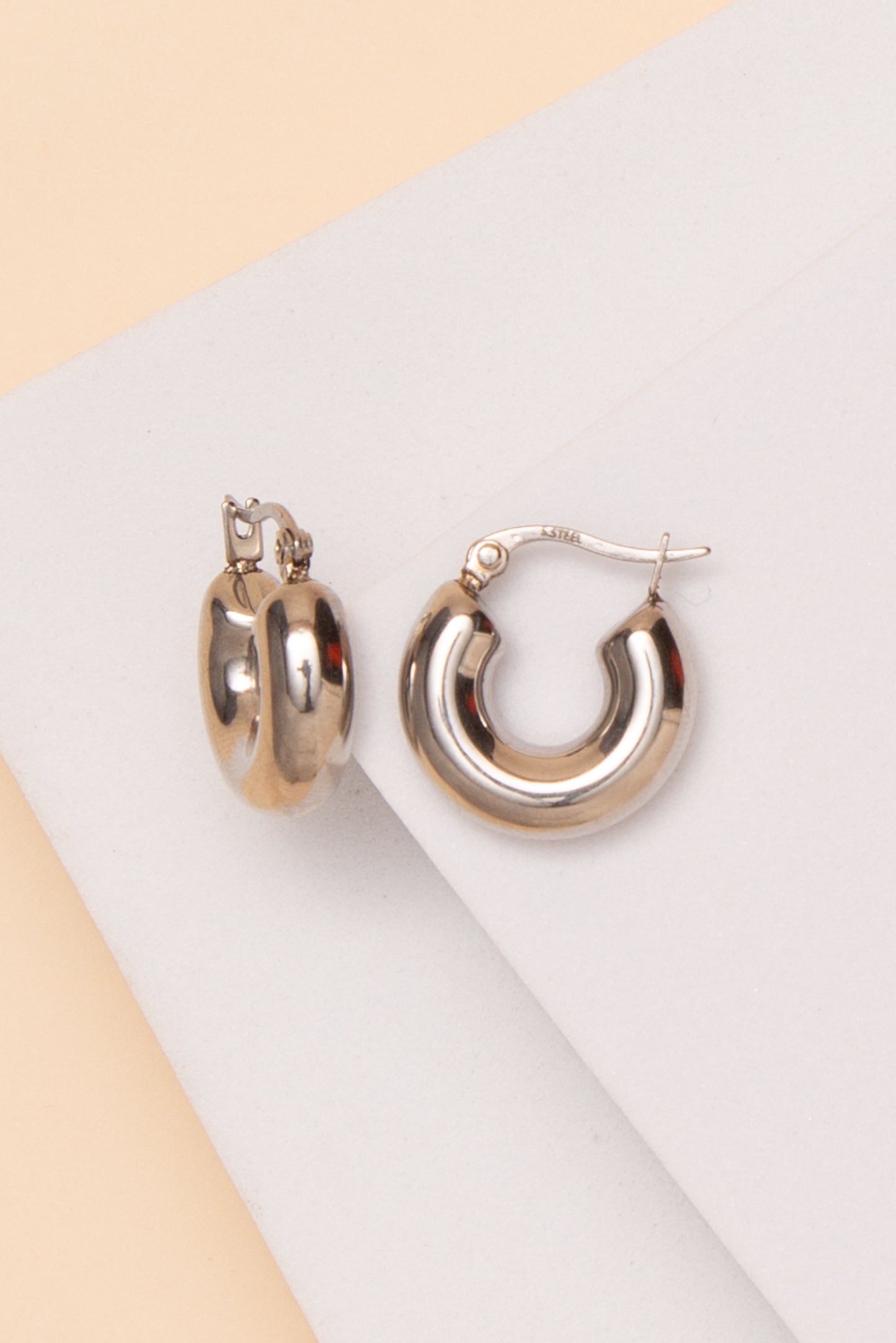 Penelope 18K Gold Dipped or Stainless Steel Hoop Earrings