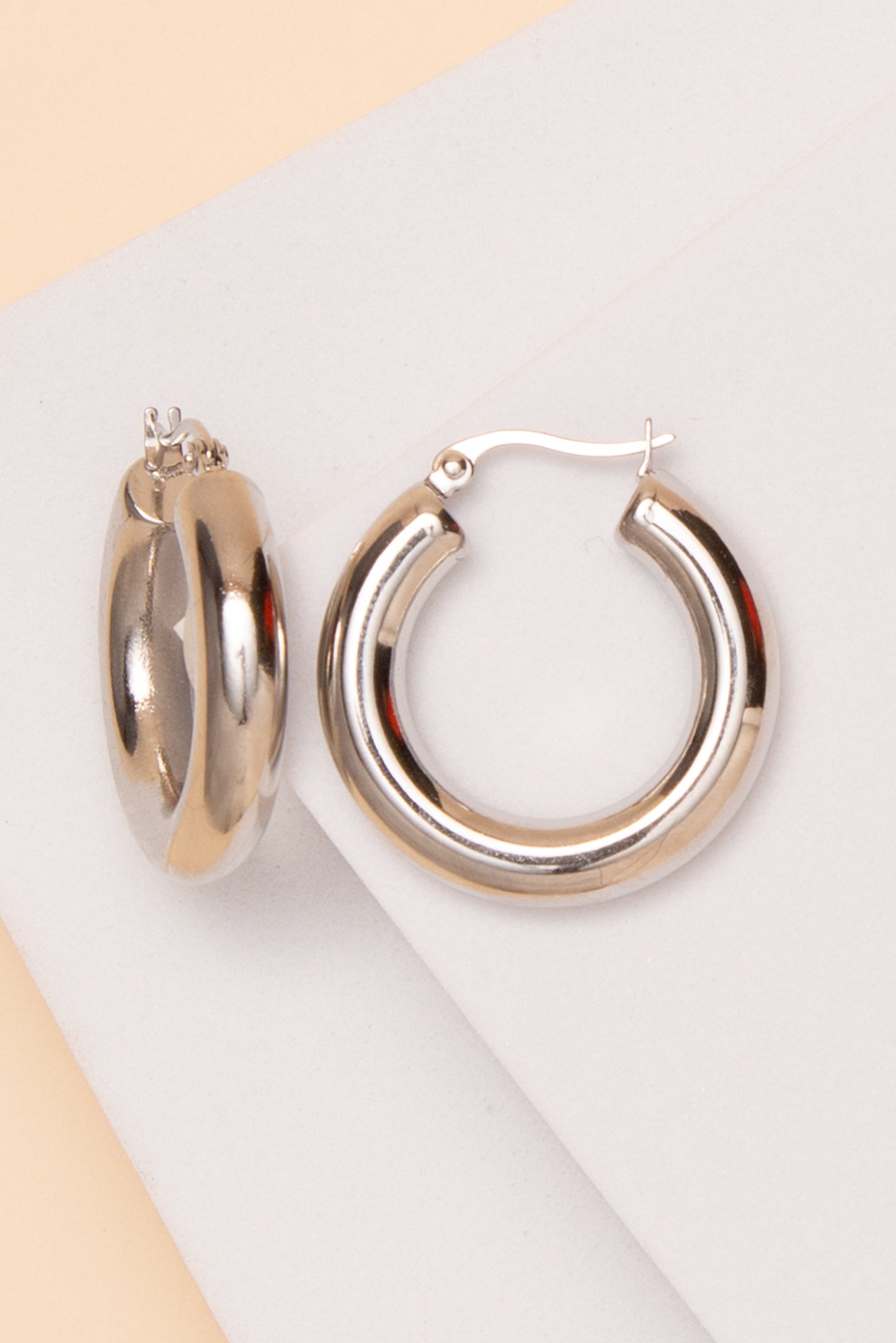 Ellie Hoop Earrings In 18K Gold Dipped or Stainless Steel