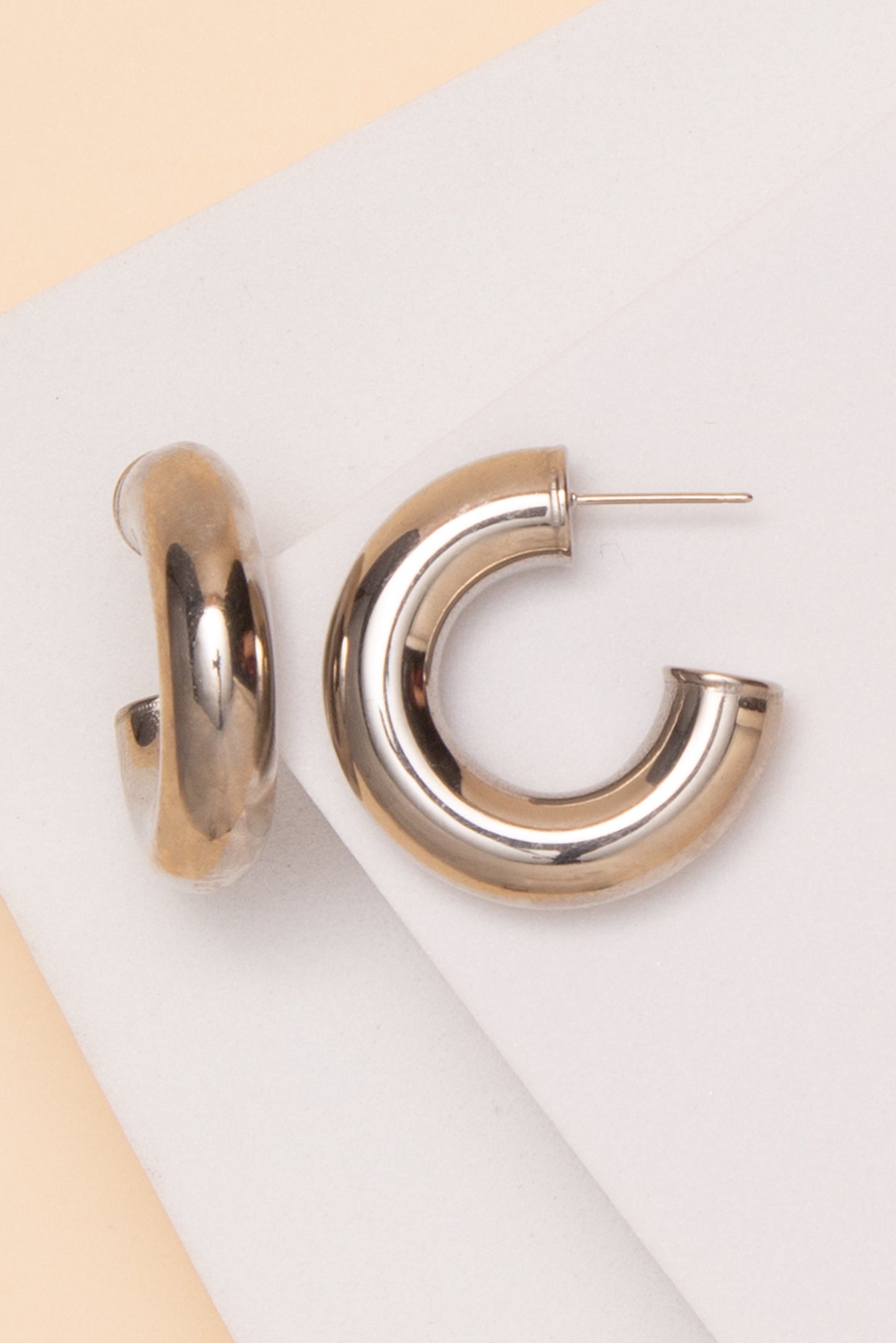 Lucy Hoop Earrings In 18K Gold Dipped or Stainless Steel