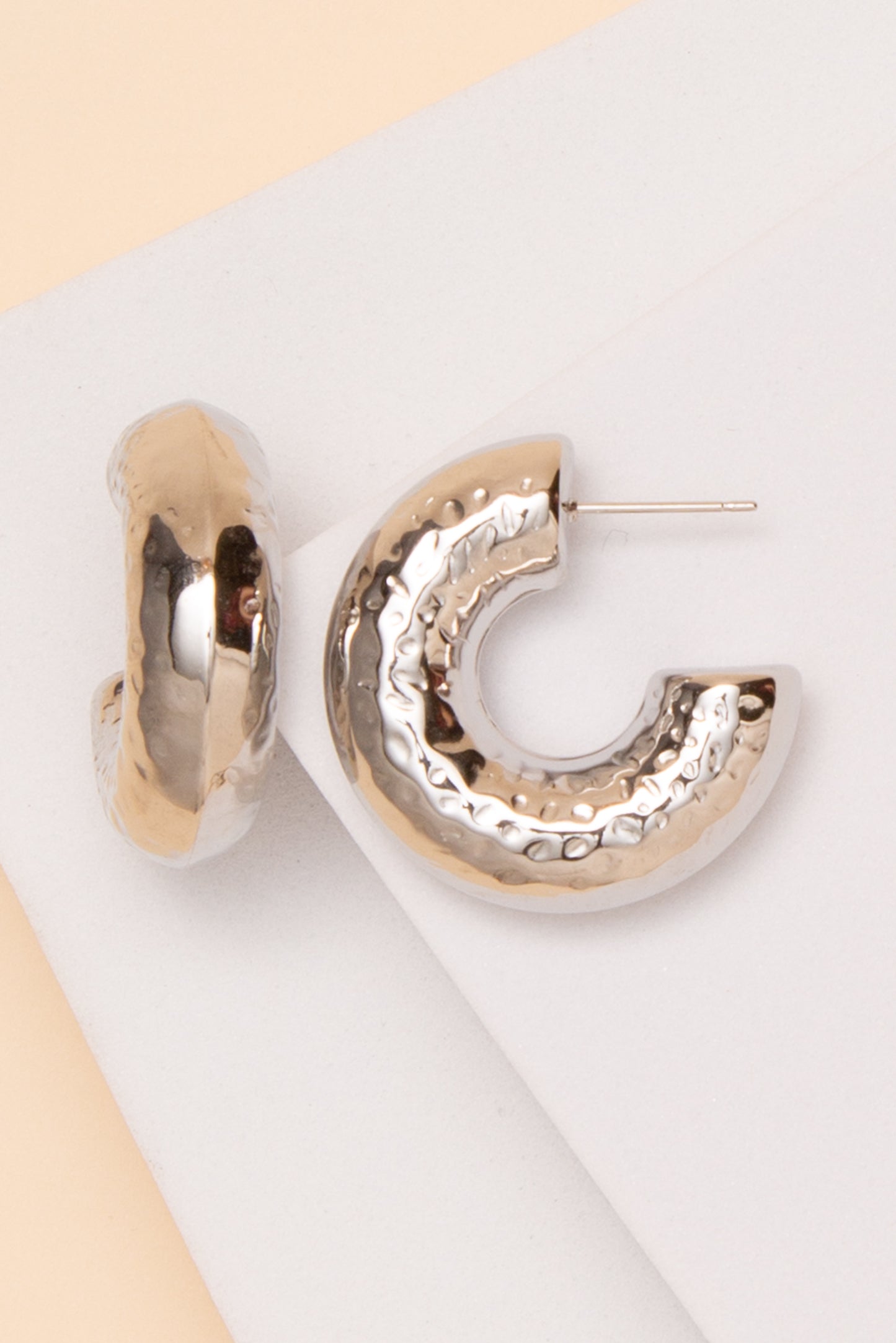 Aria Hoop Earrings In 18K Gold Dipped or Stainless Steel