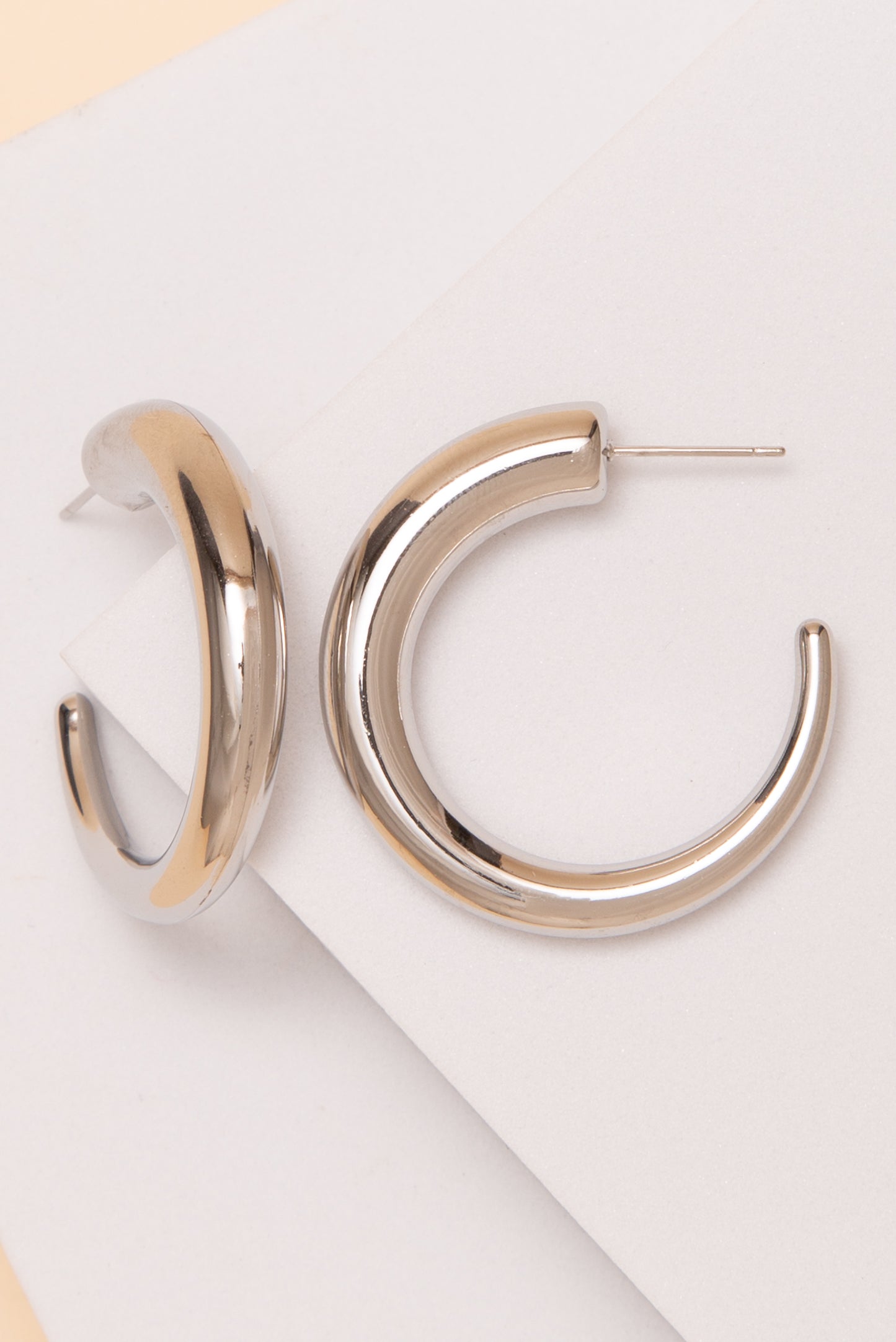 Chloe Open C Hoop Tube Earrings