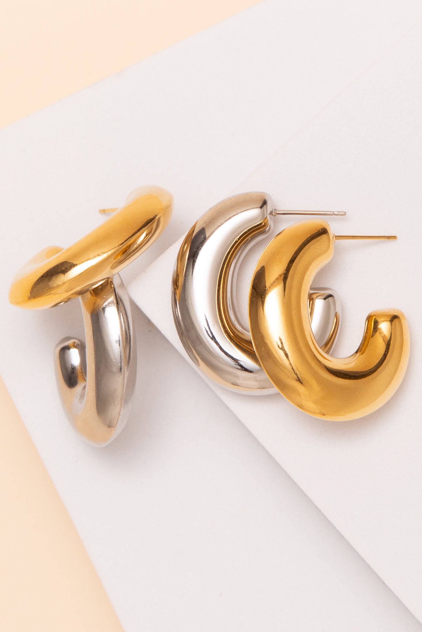 Naomi Chunky Hoop Tube Earrings