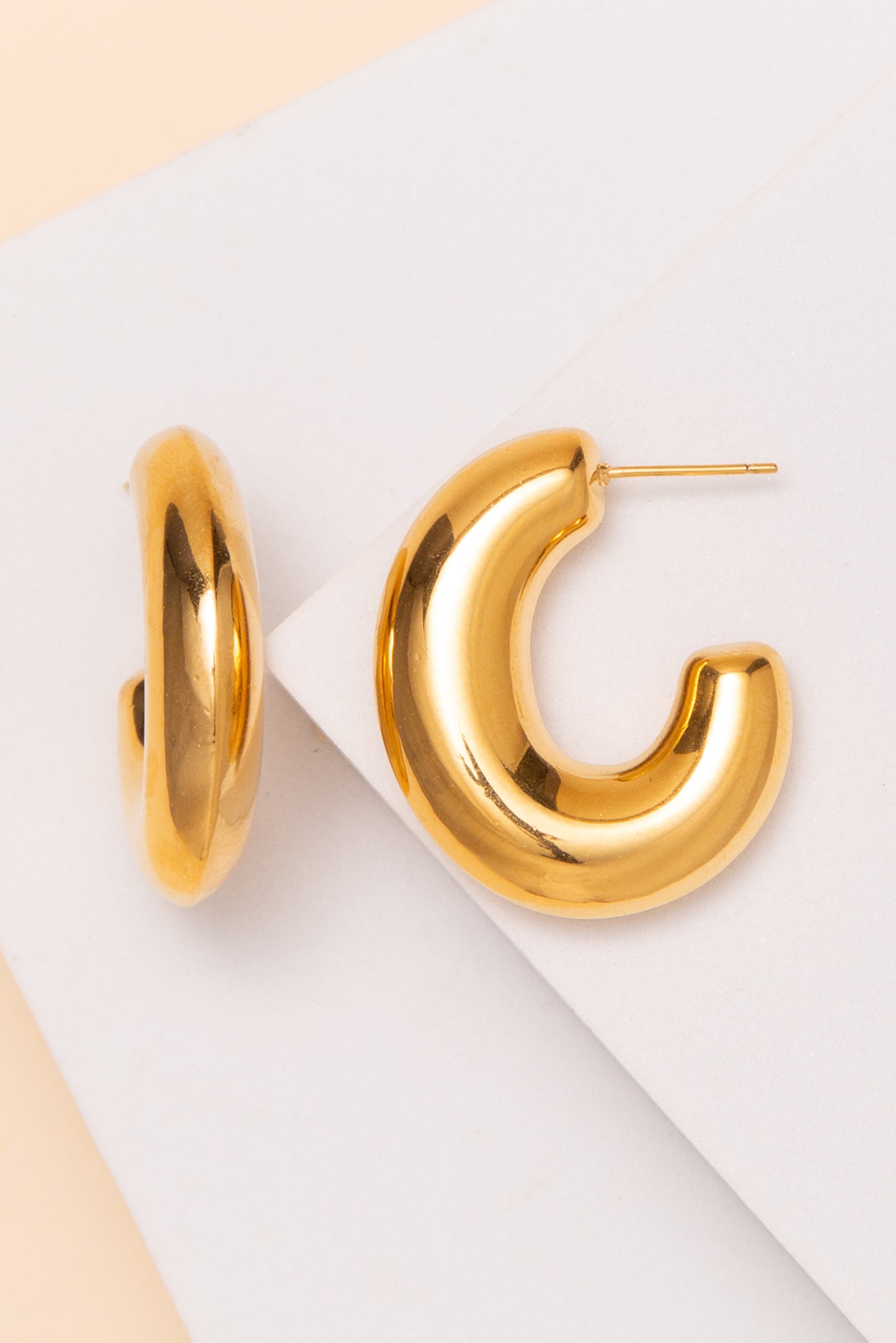 Naomi Chunky Hoop Tube Earrings