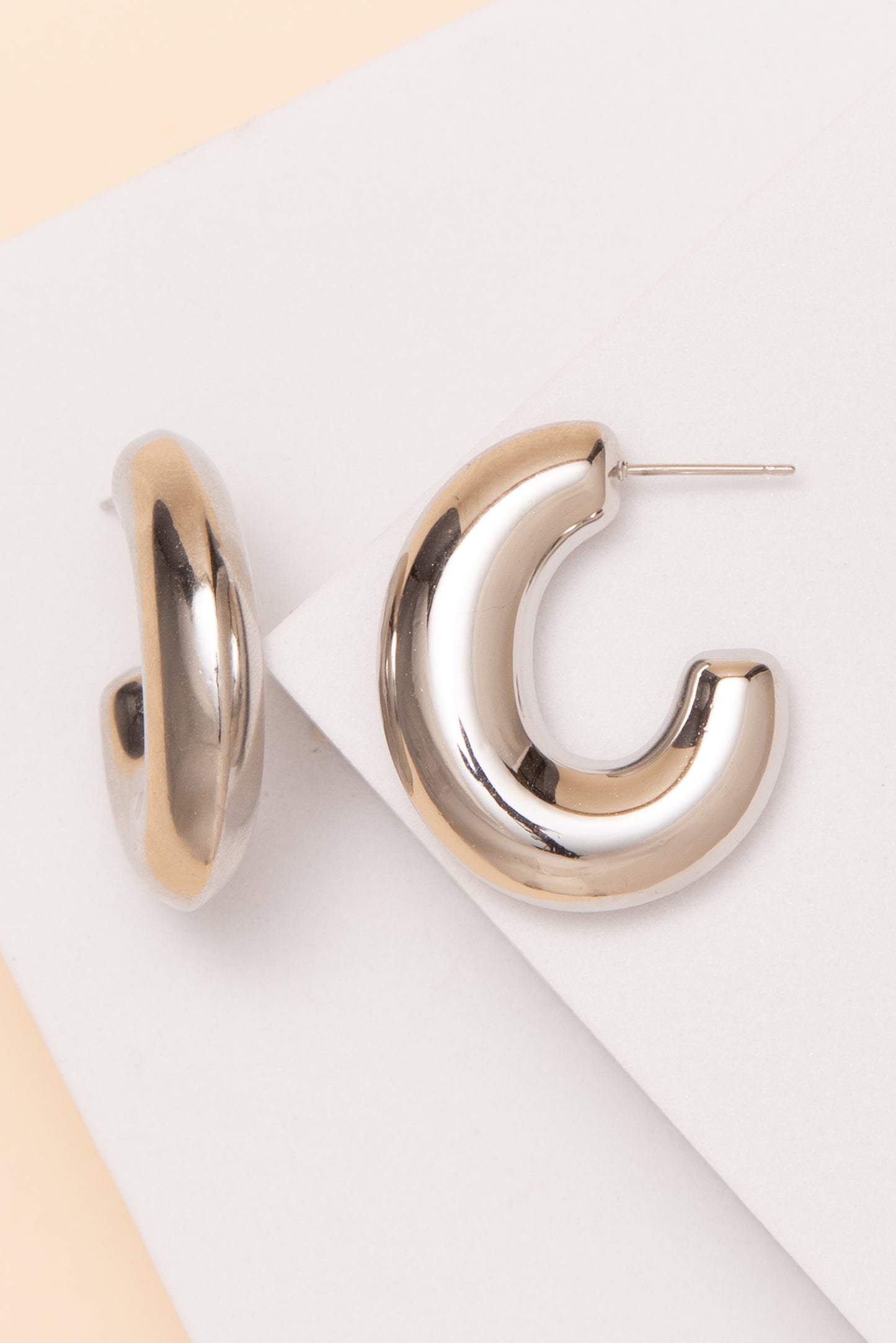 Naomi Chunky Hoop Tube Earrings