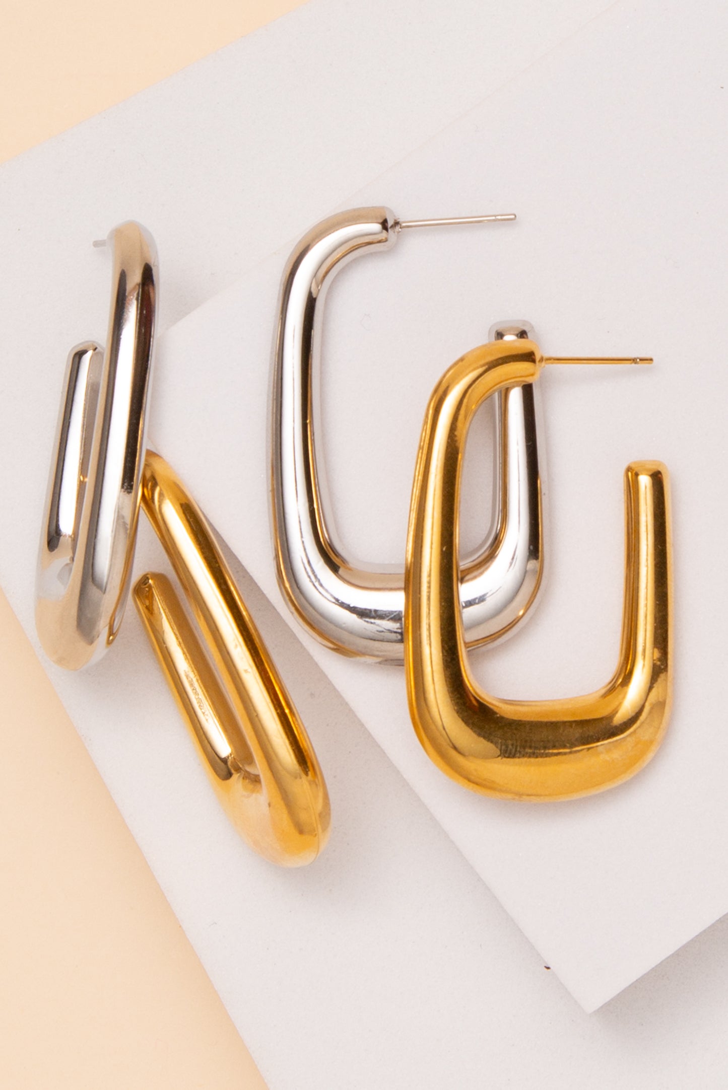 Eloise Hoop Earrings In 18K Gold Dipped Or Stainless Steel
