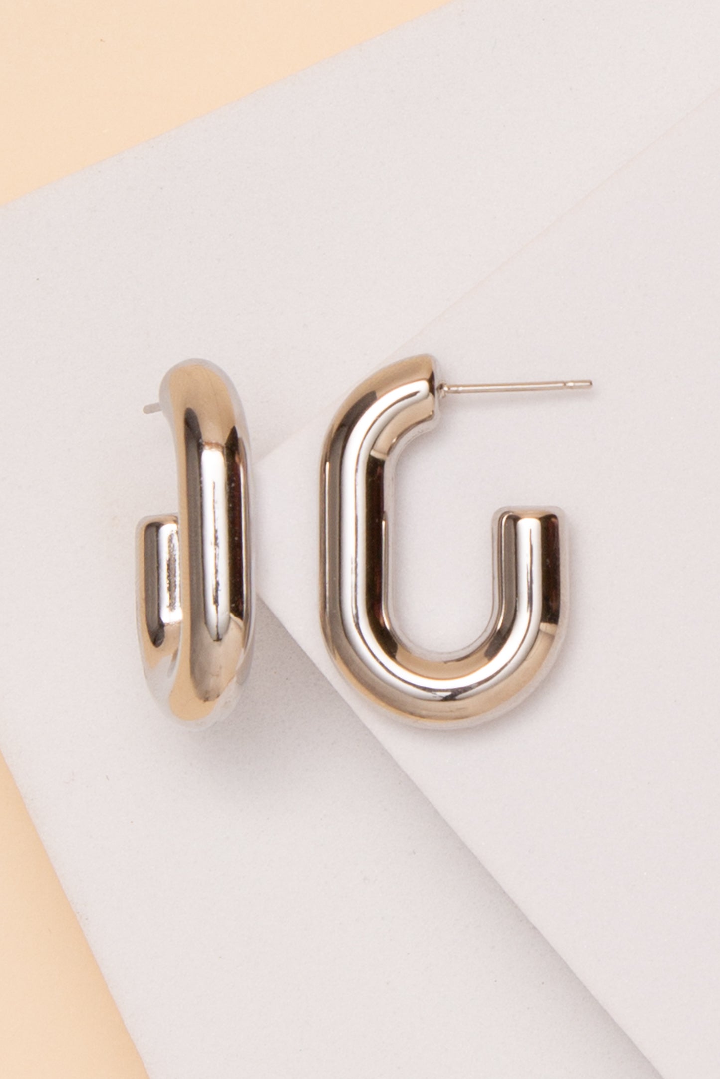 Leah Chunky Earrings In 18K Gold Dipped Or Stainless Steel