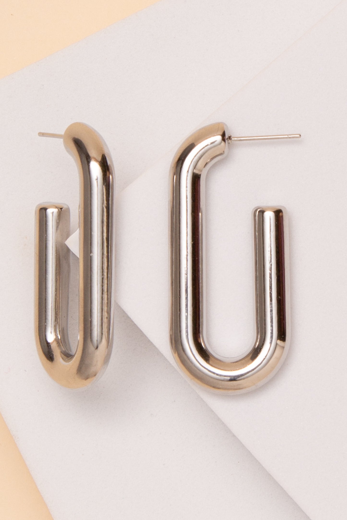 Ruby Rectangle Earrings In 18K Gold Dipped Or Stainless Steel