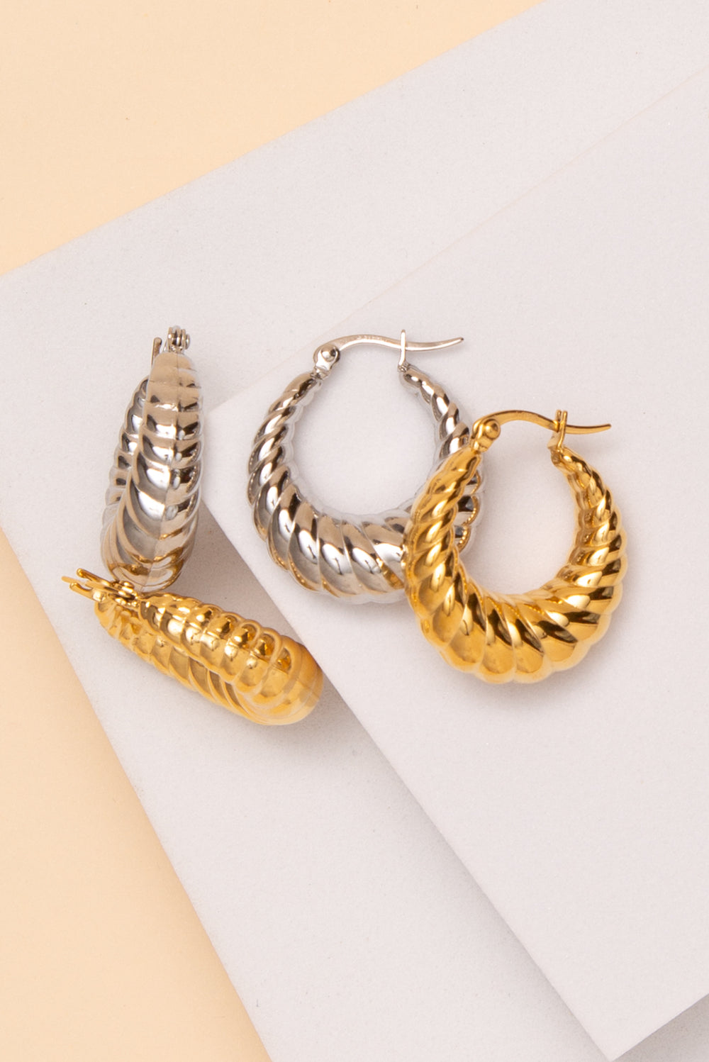 Alice Croissant Earrings In 18K Gold Dipped Or Stainless Steel