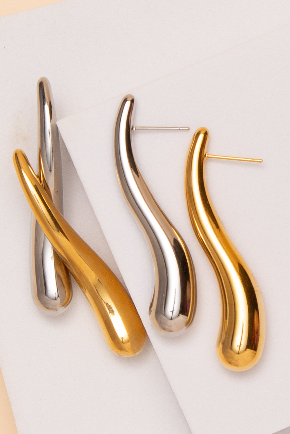 Hailey Teardrop Earrings In 18K Gold Dipped Or Stainless Steel