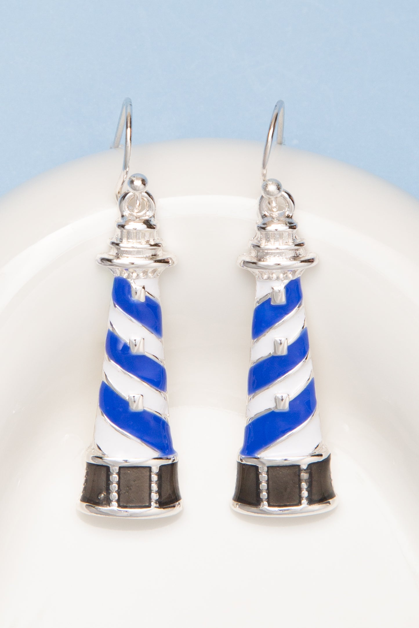 Kaia Polished Epoxy Coastal Lighthouse Drop Earrings