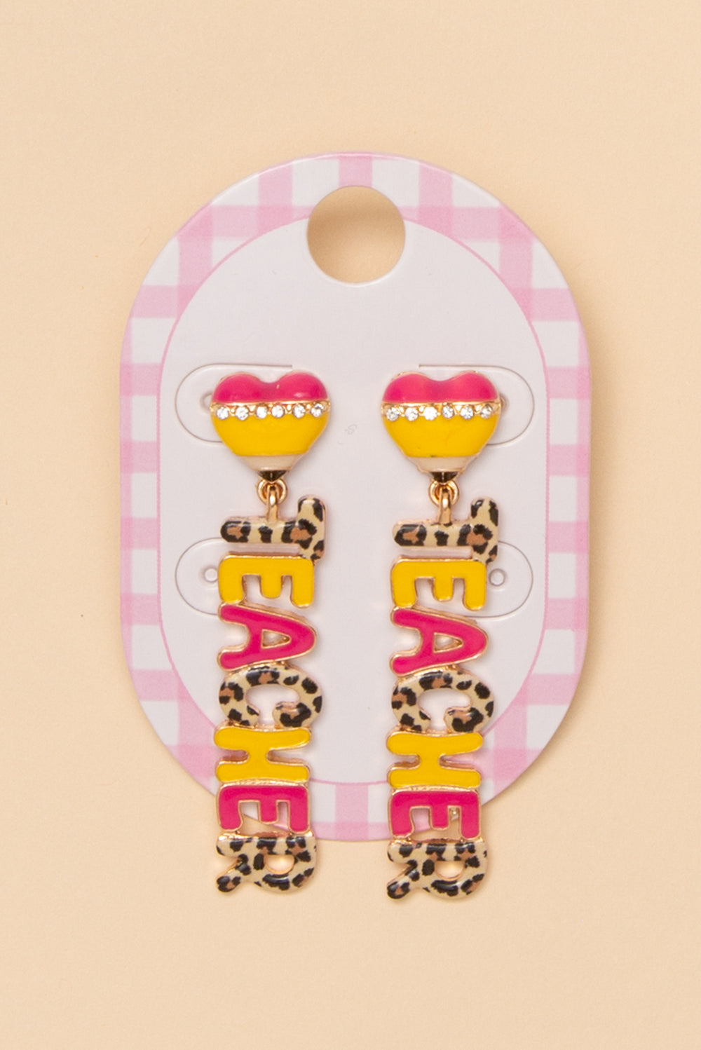 Kiara Teacher Leopard Print Post Earrings