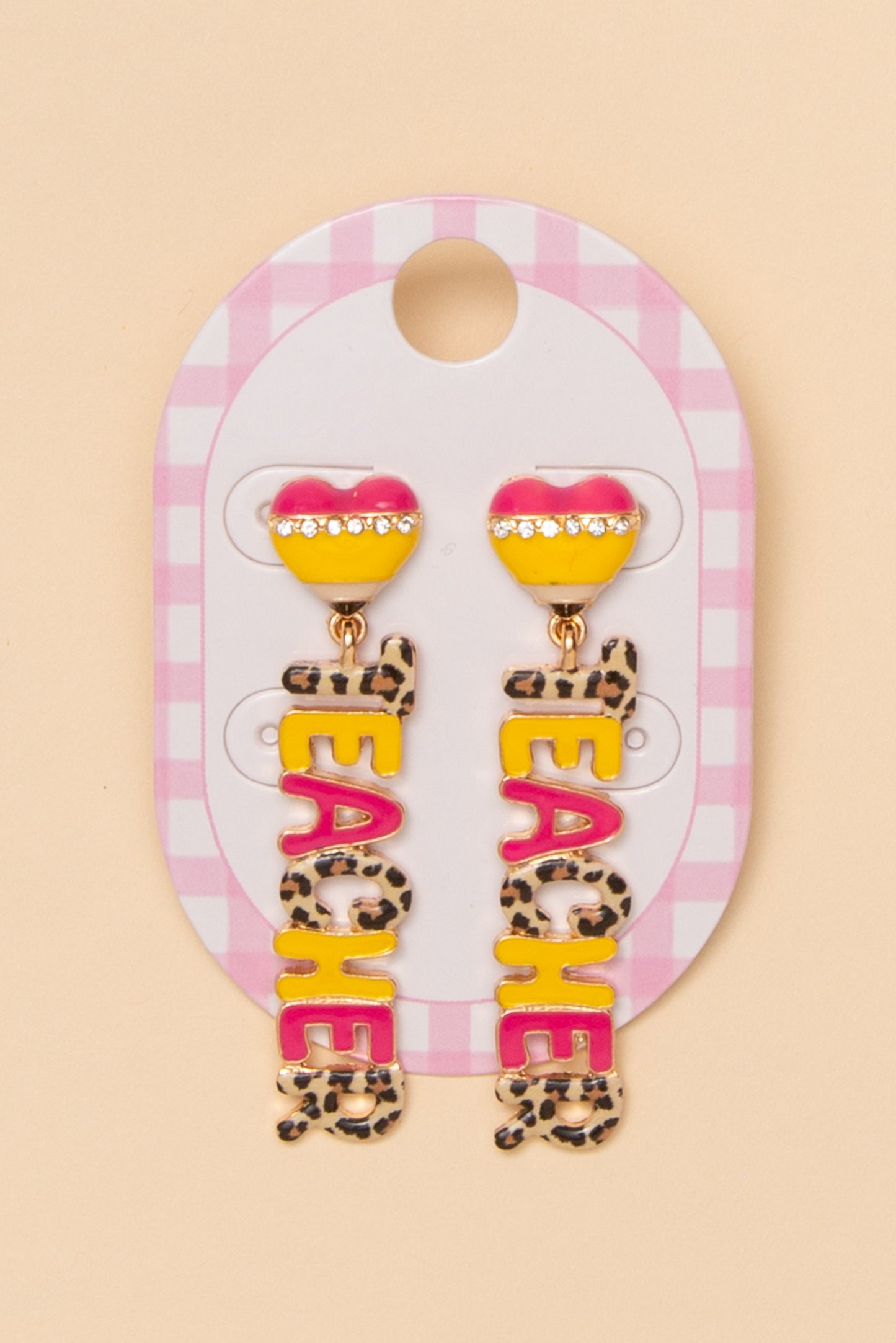 Kiara Teacher Leopard Print Post Earrings