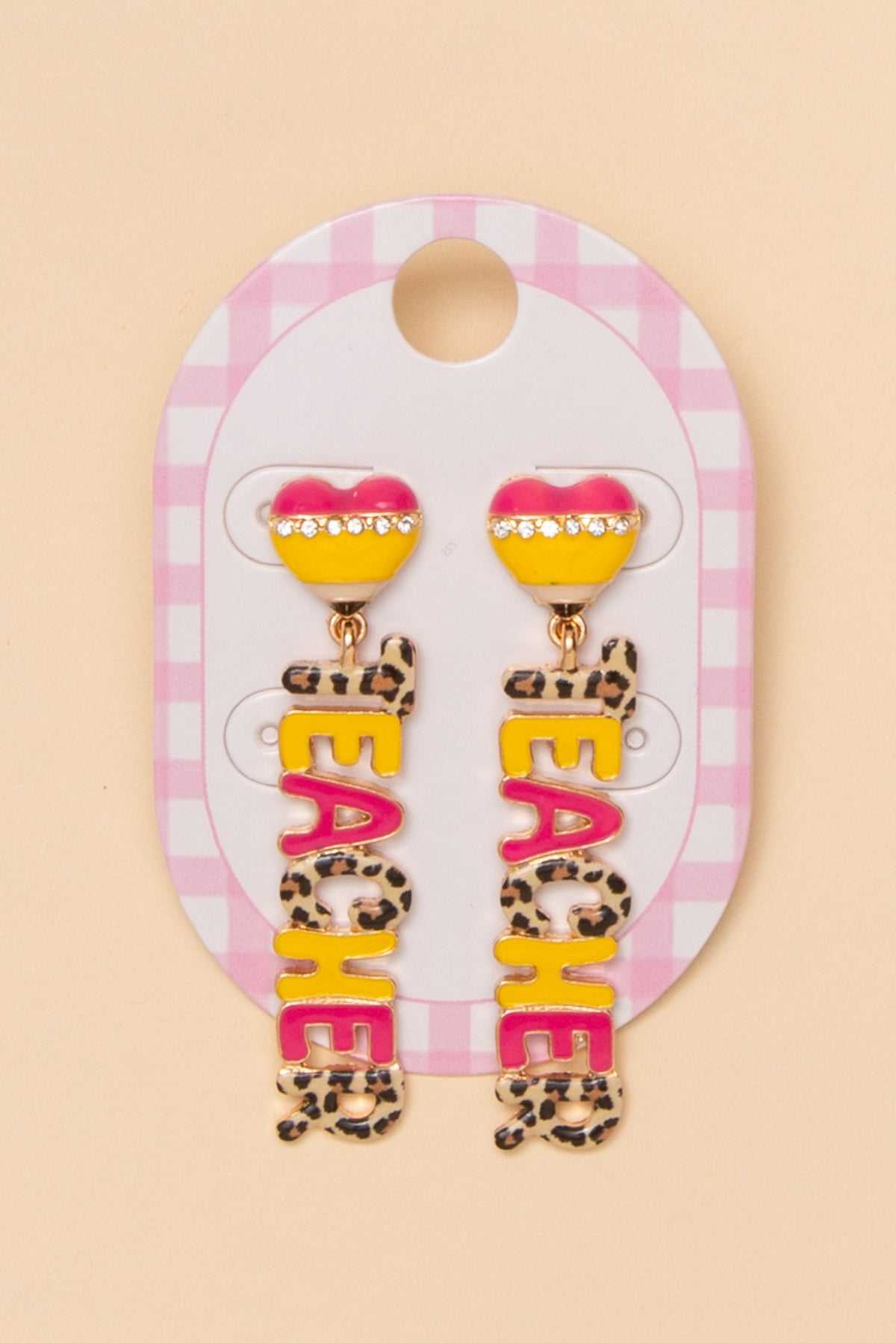 Kiara Teacher Leopard Print Post Earrings