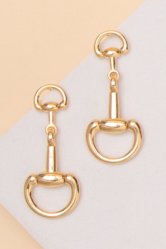 Margot Horse Bit Dangle Earrings | Gold