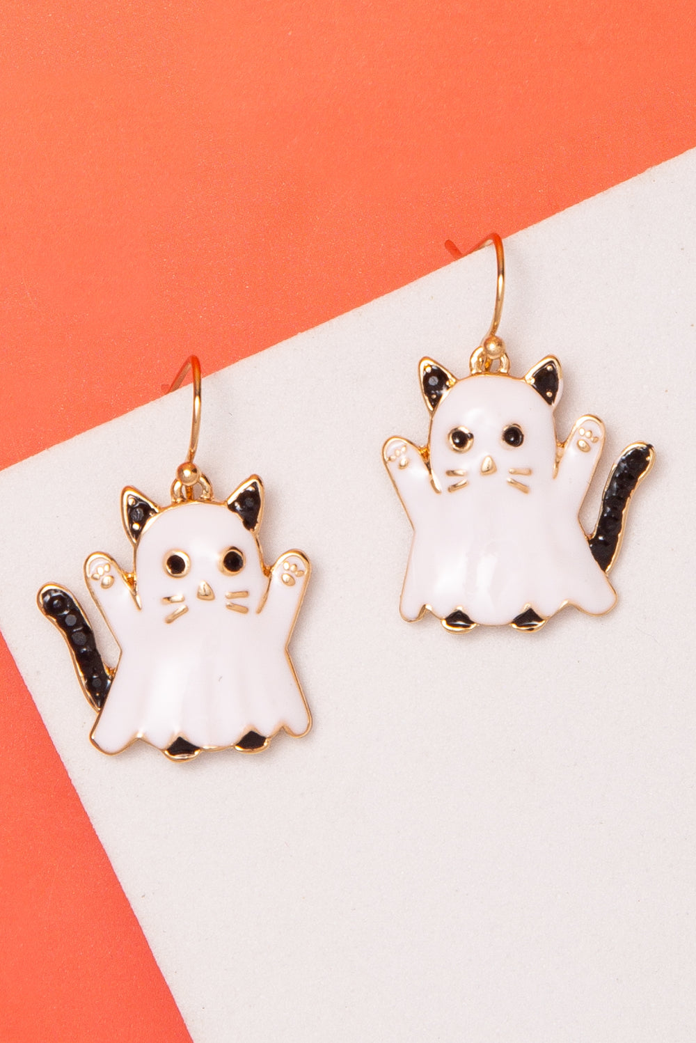 Naomi Ghost Cat Earrings
