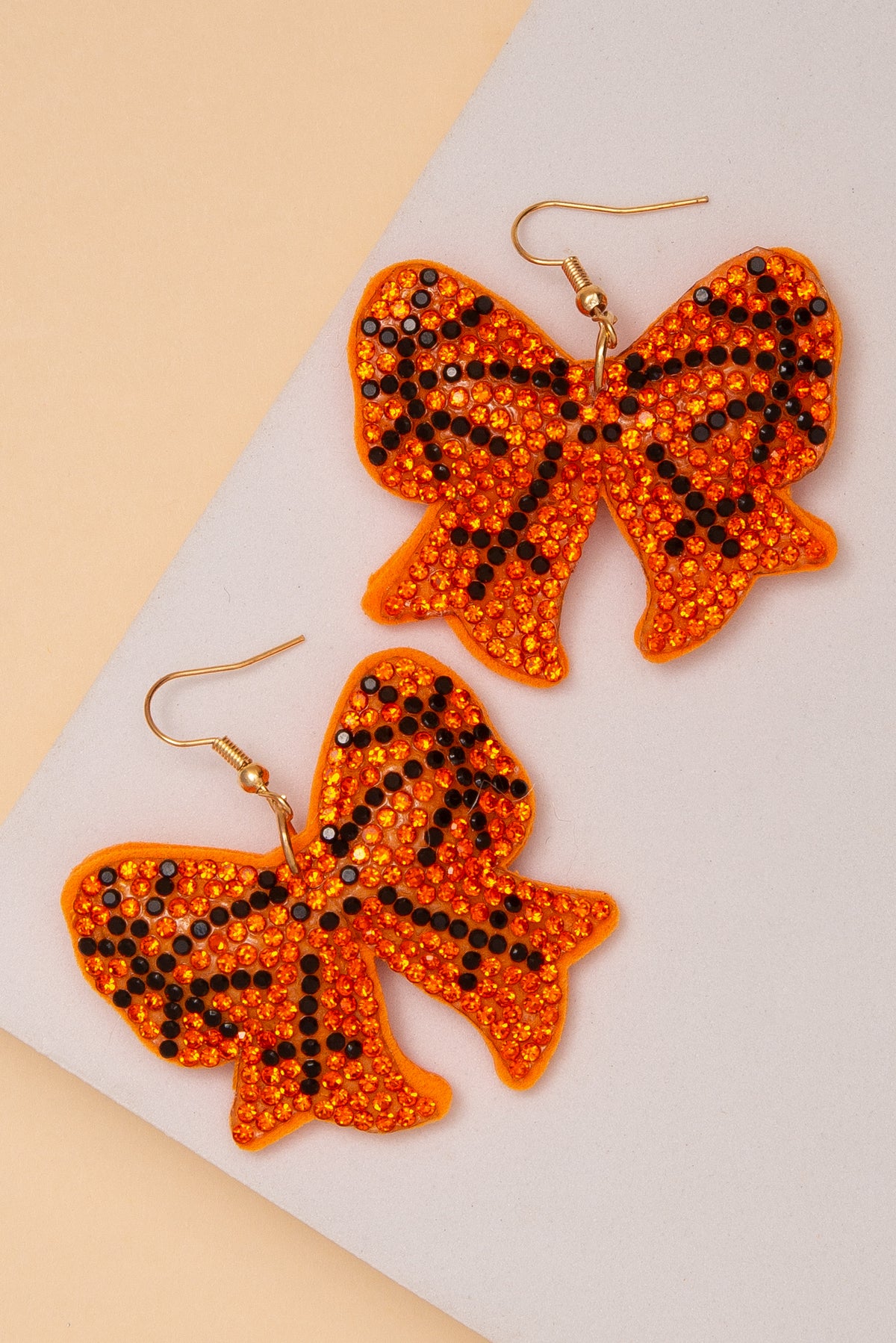 Molly Sporty Bow Earrings | Orange