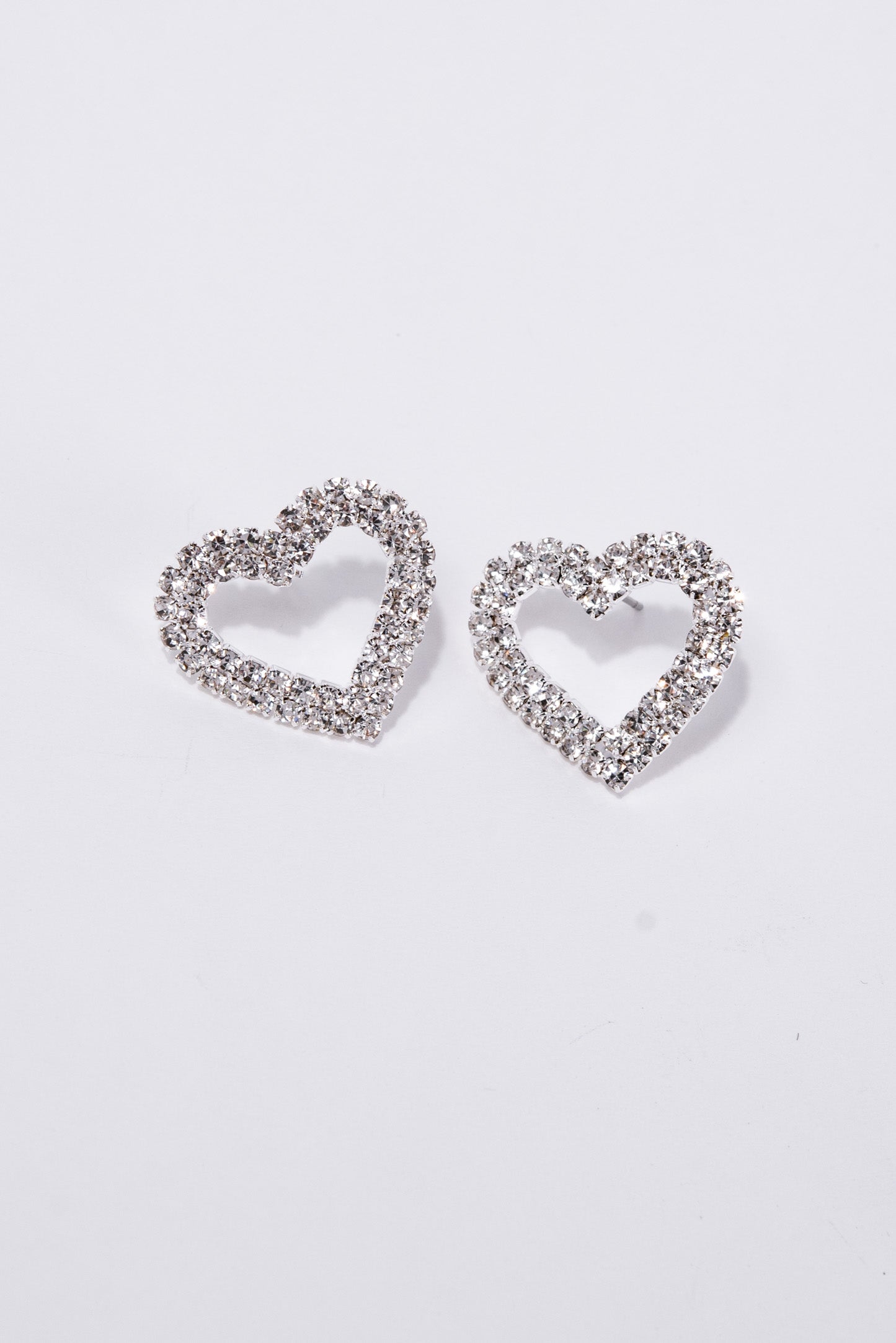 Brianna Heart Pave Drop Earrings