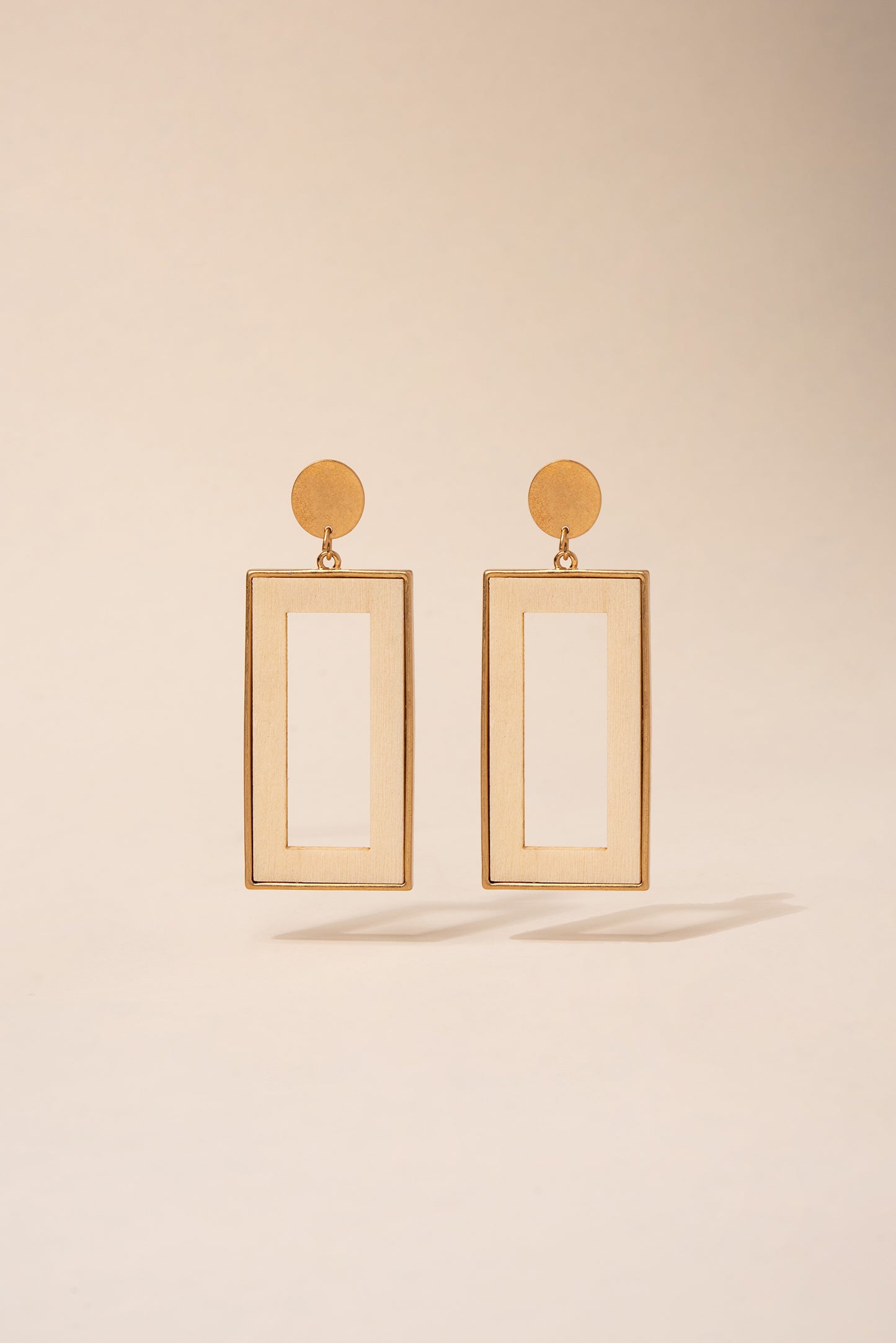 Irene Wood Rectangle Earrings