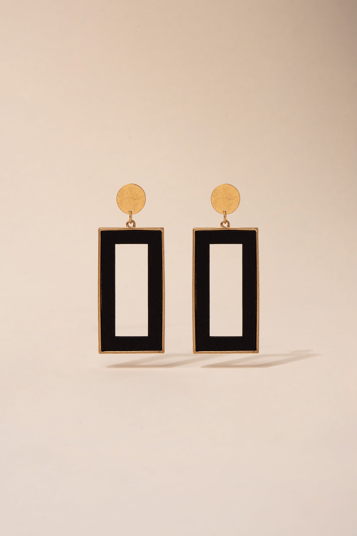 Irene Wood Rectangle Earrings