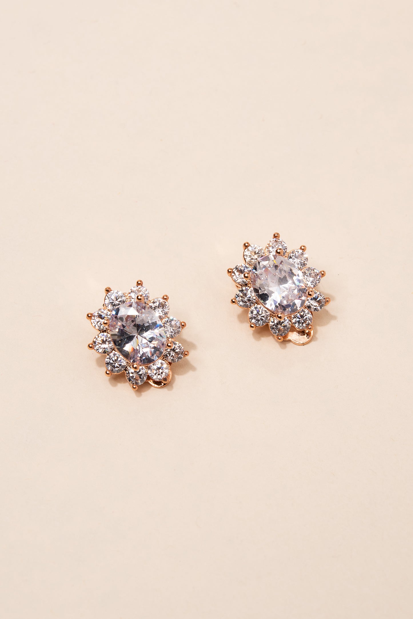 Bella Floral Halo Clip-on Earrings
