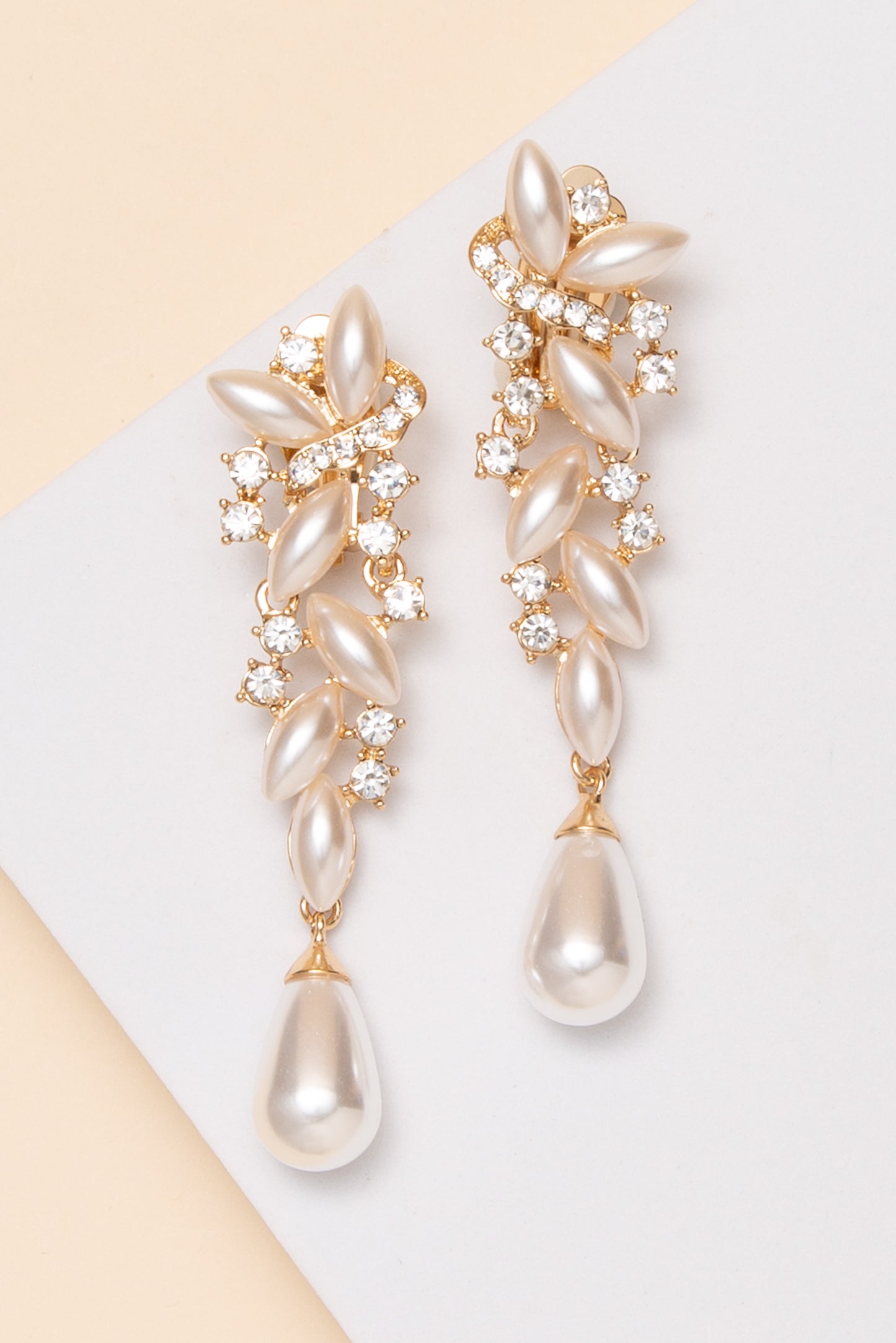 Maya Rhinestone Crystal Cluster Clip-On Earrings