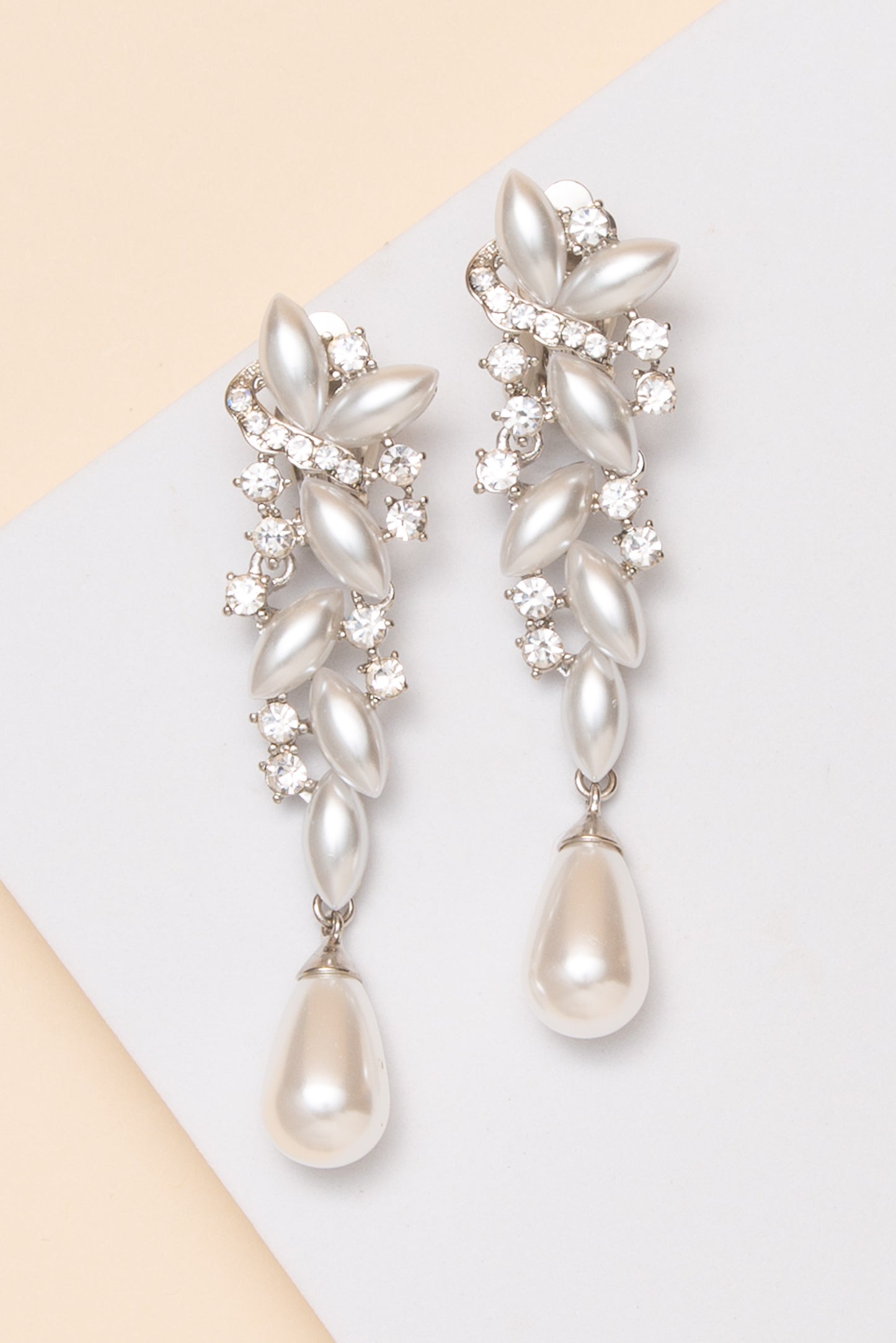Maya Rhinestone Crystal Cluster Clip-On Earrings