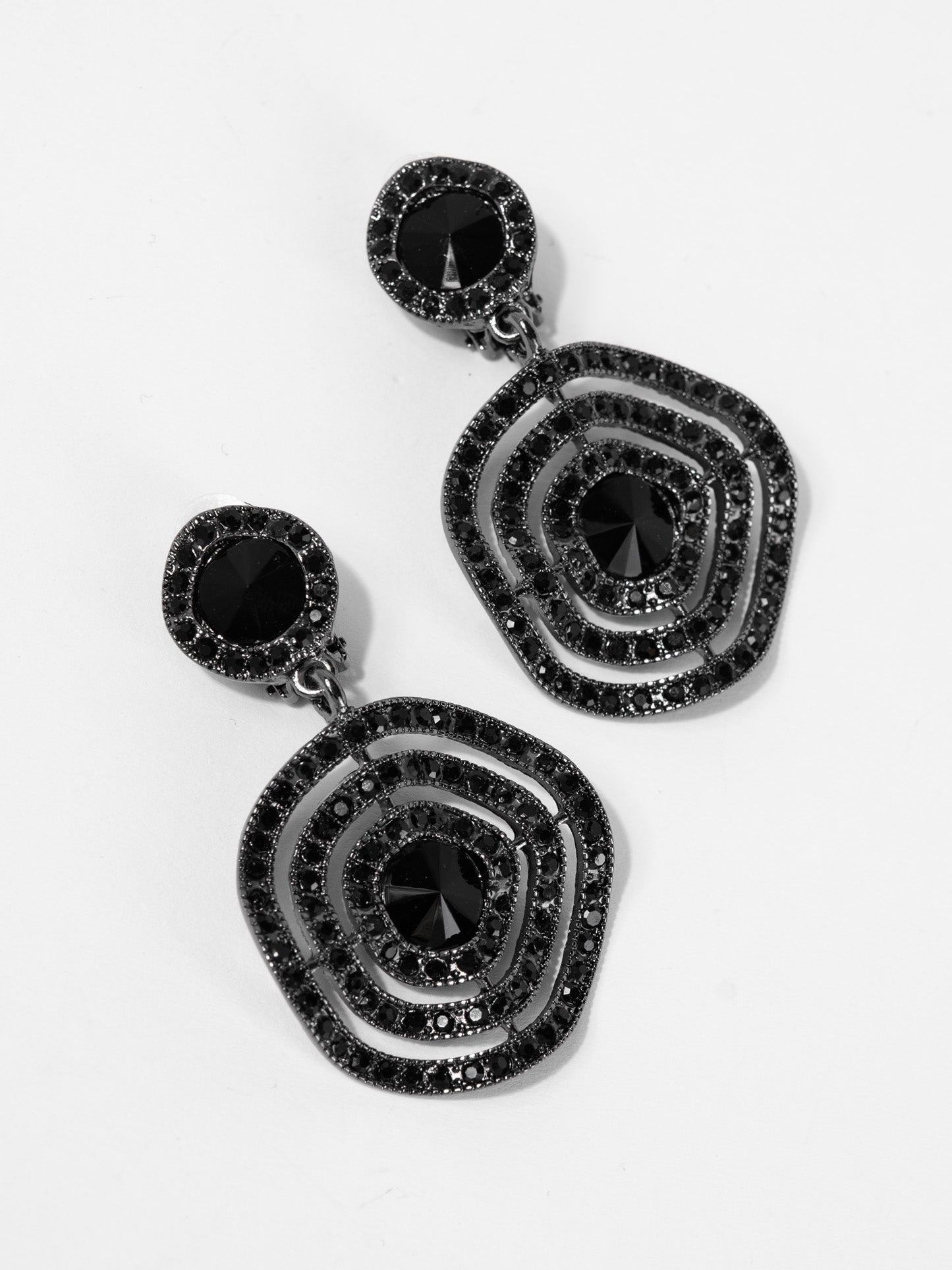 Oakley Circle Drop Rhinestone Earrings