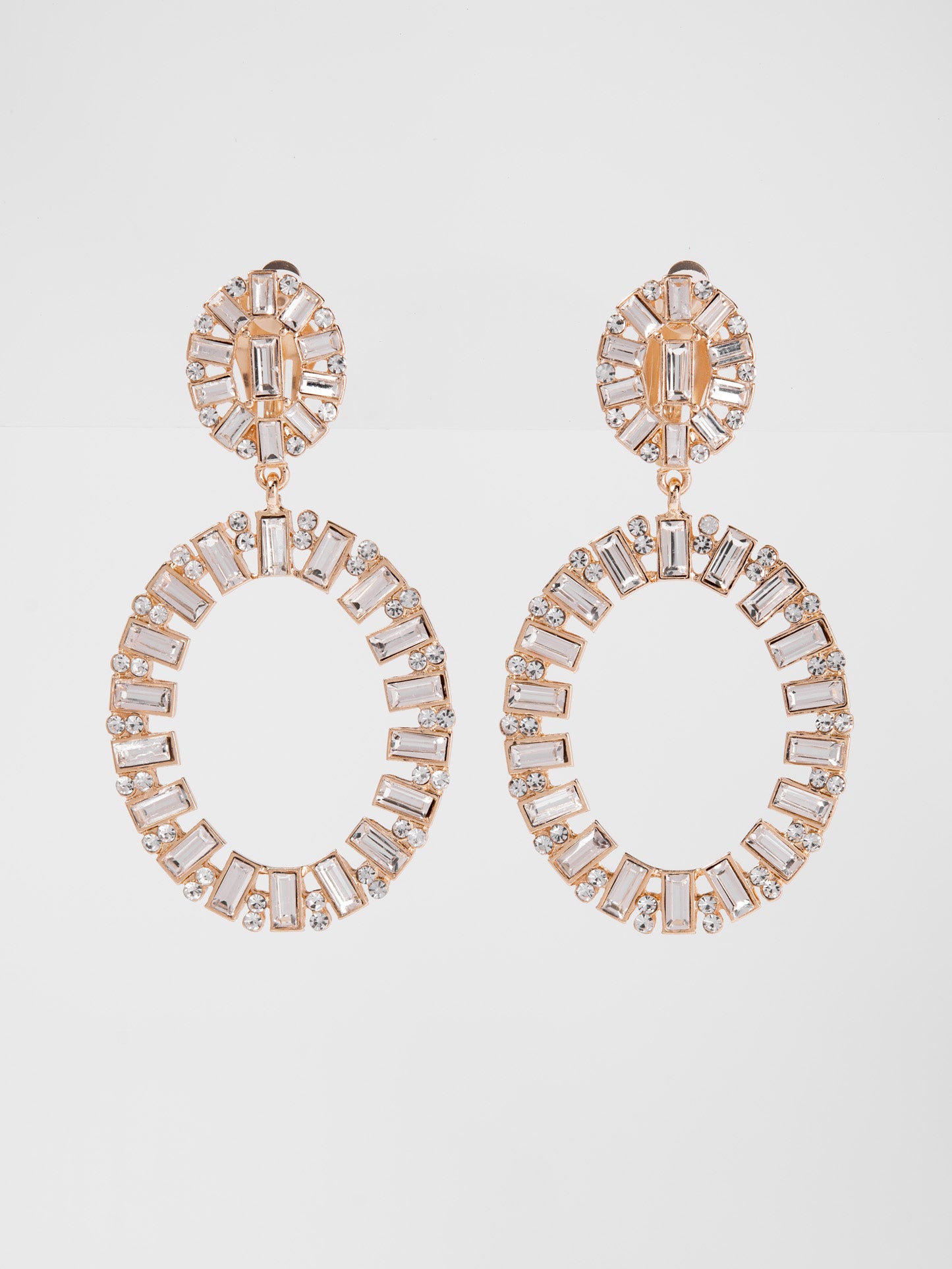 Oaklynn Circle Rhinestone Dangle Earrings