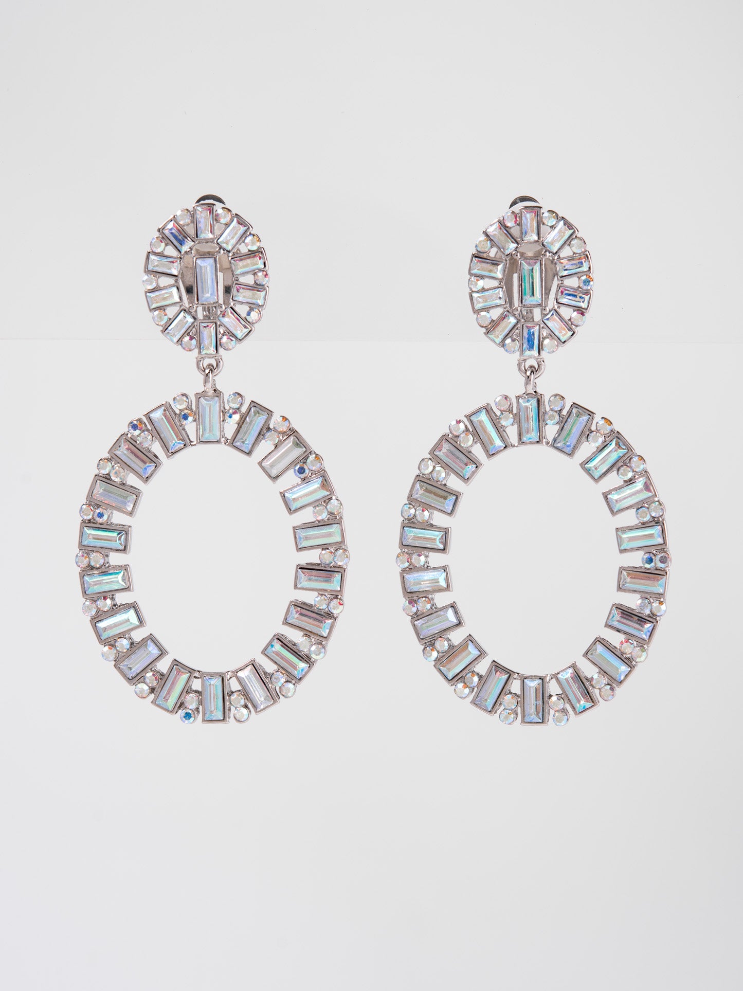 Oaklynn Circle Rhinestone Dangle Earrings