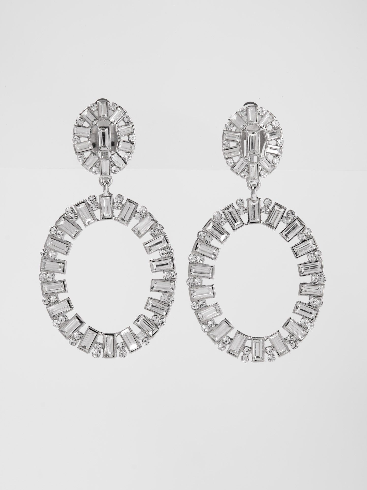 Oaklynn Circle Rhinestone Dangle Earrings