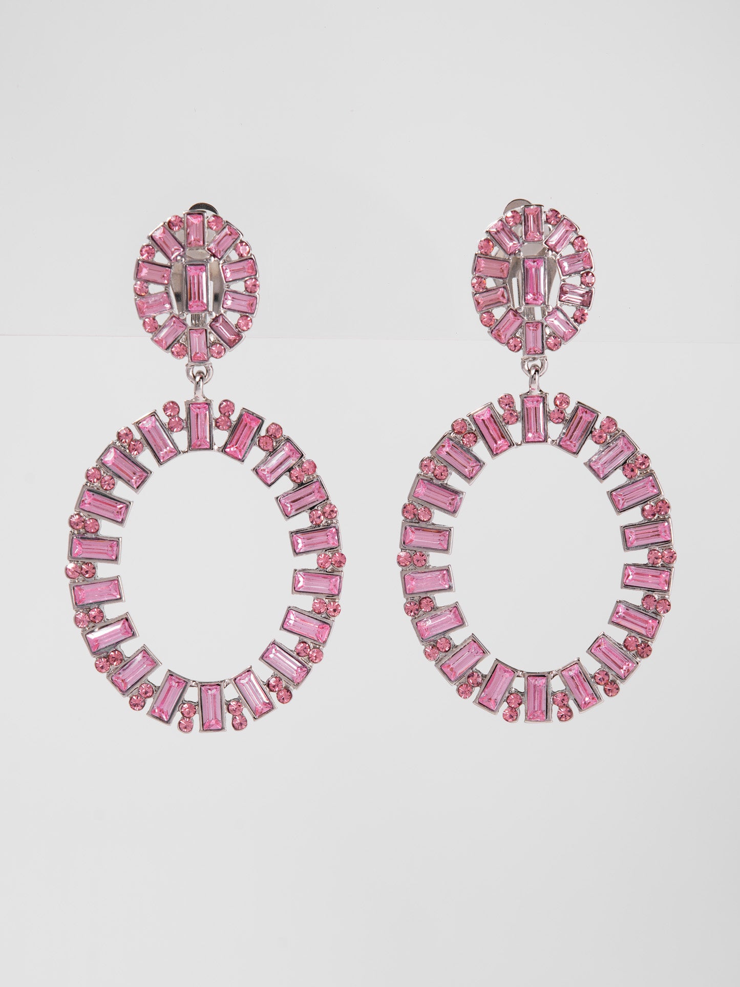 Oaklynn Circle Rhinestone Dangle Earrings