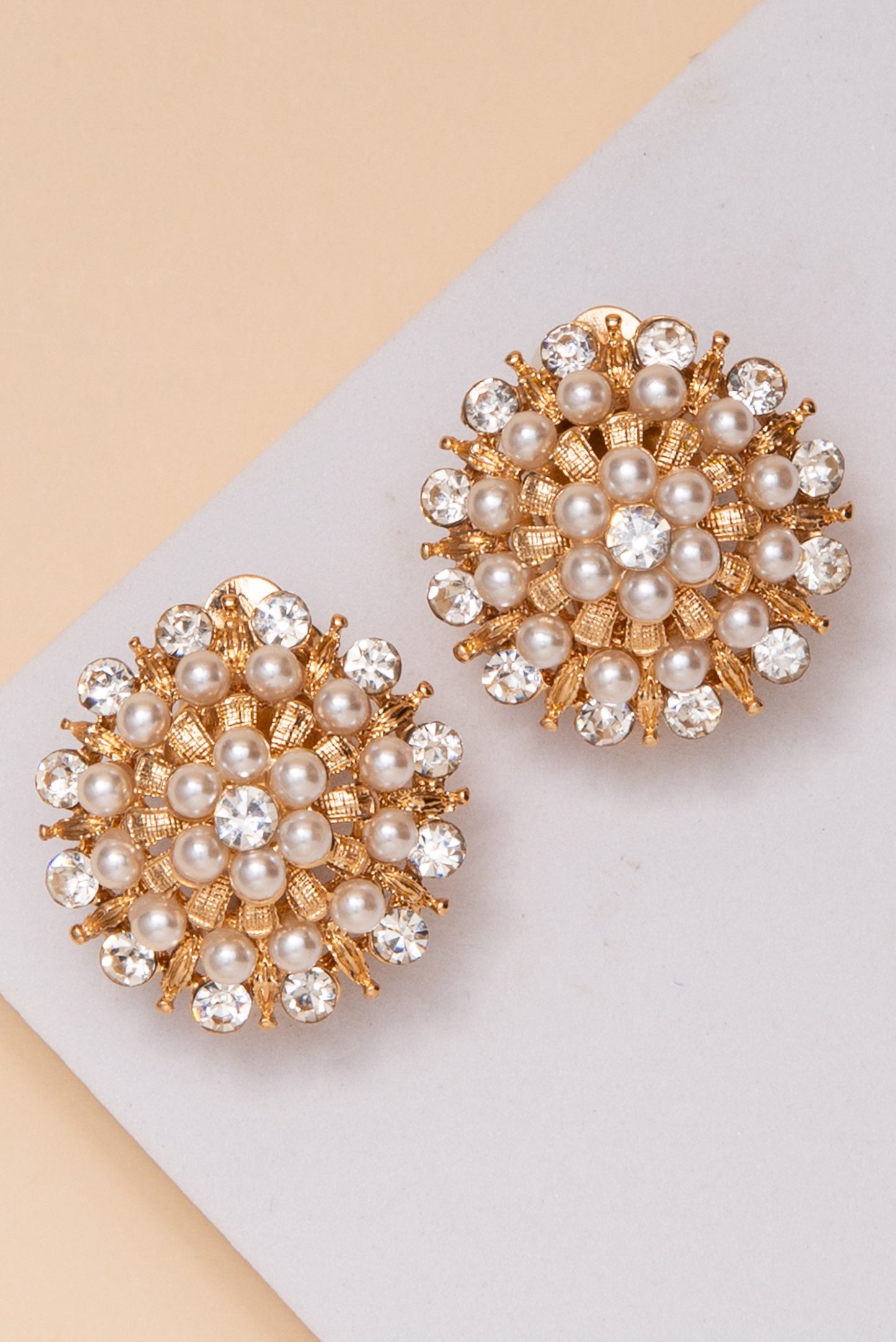Camille Vintage Inspired Crystal Clip-on Earrings