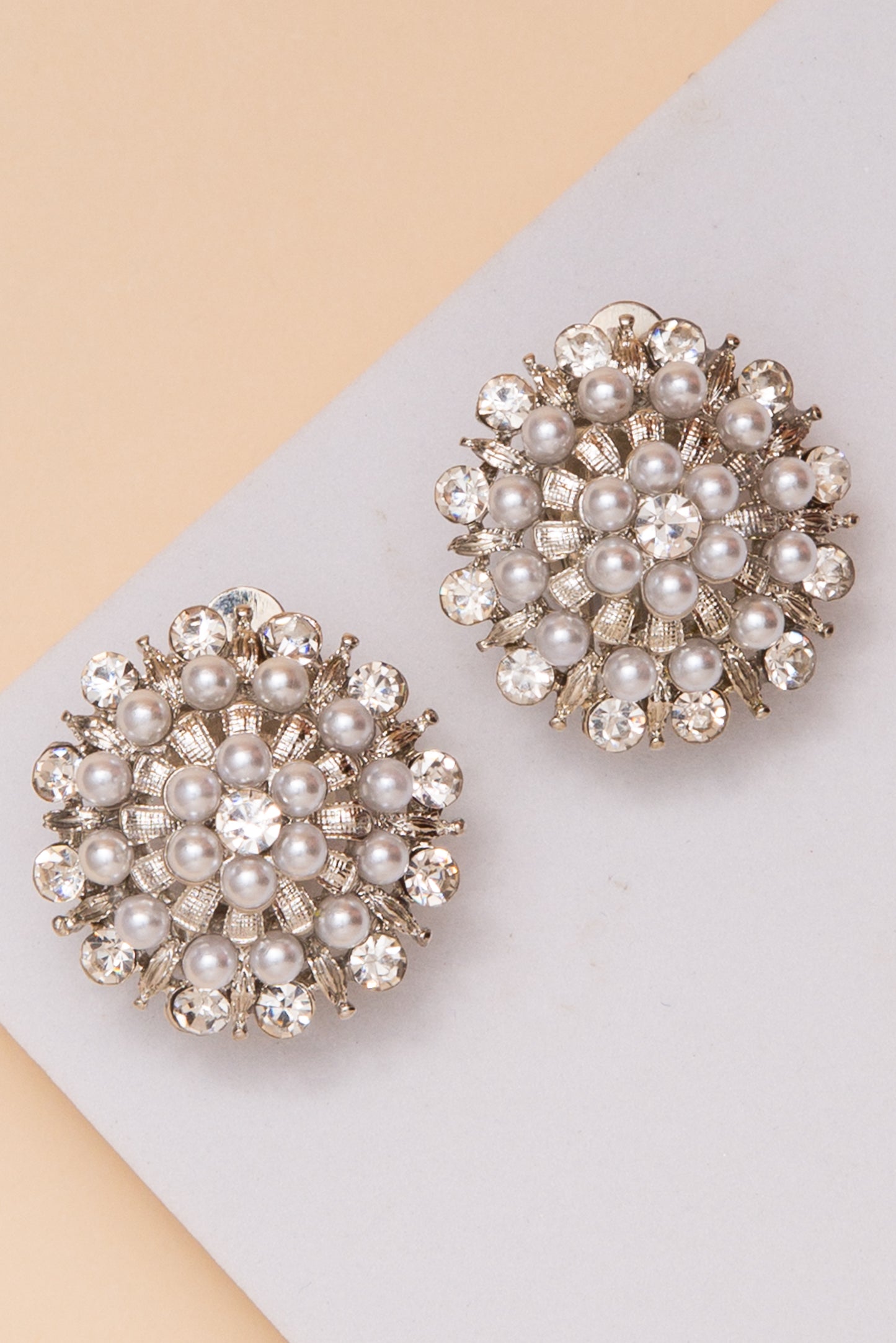 Camille Vintage Inspired Crystal Clip-on Earrings