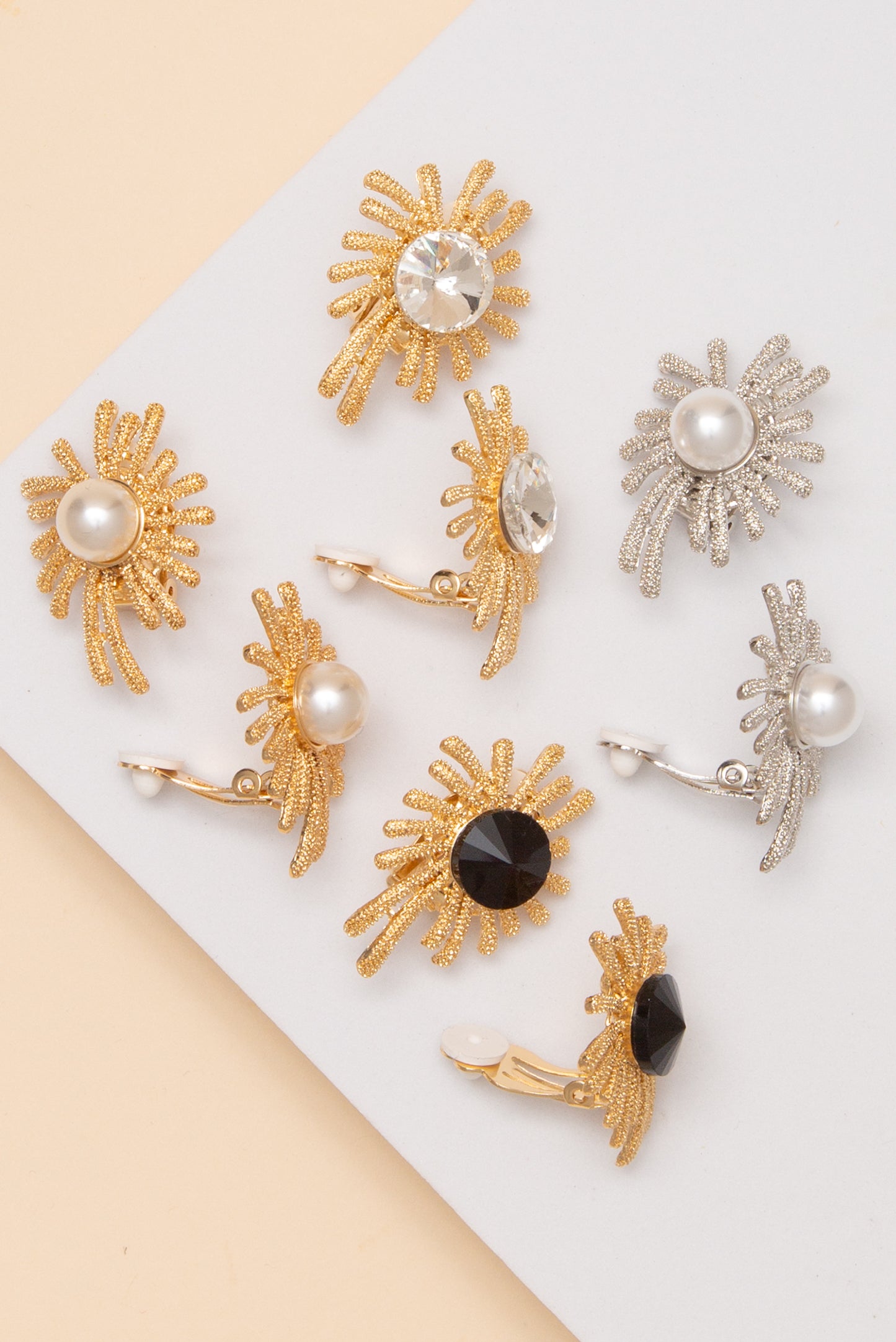 Arden Gold Metal Clip On Earrings