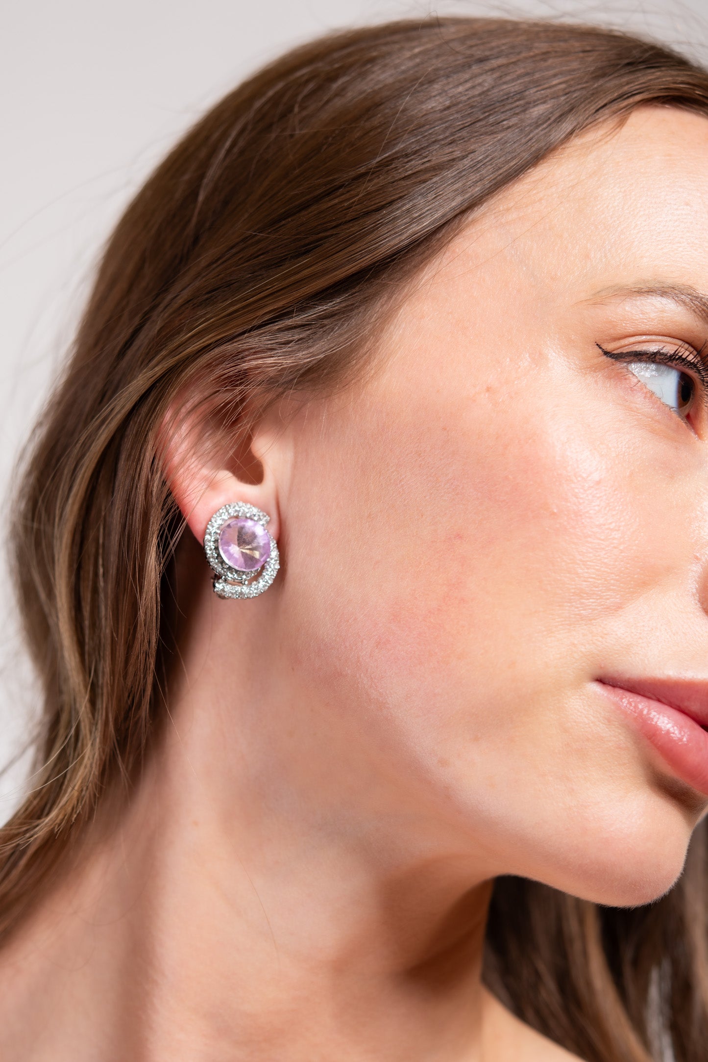 Isabella Orbit Halo Stud Clip-On Earrings