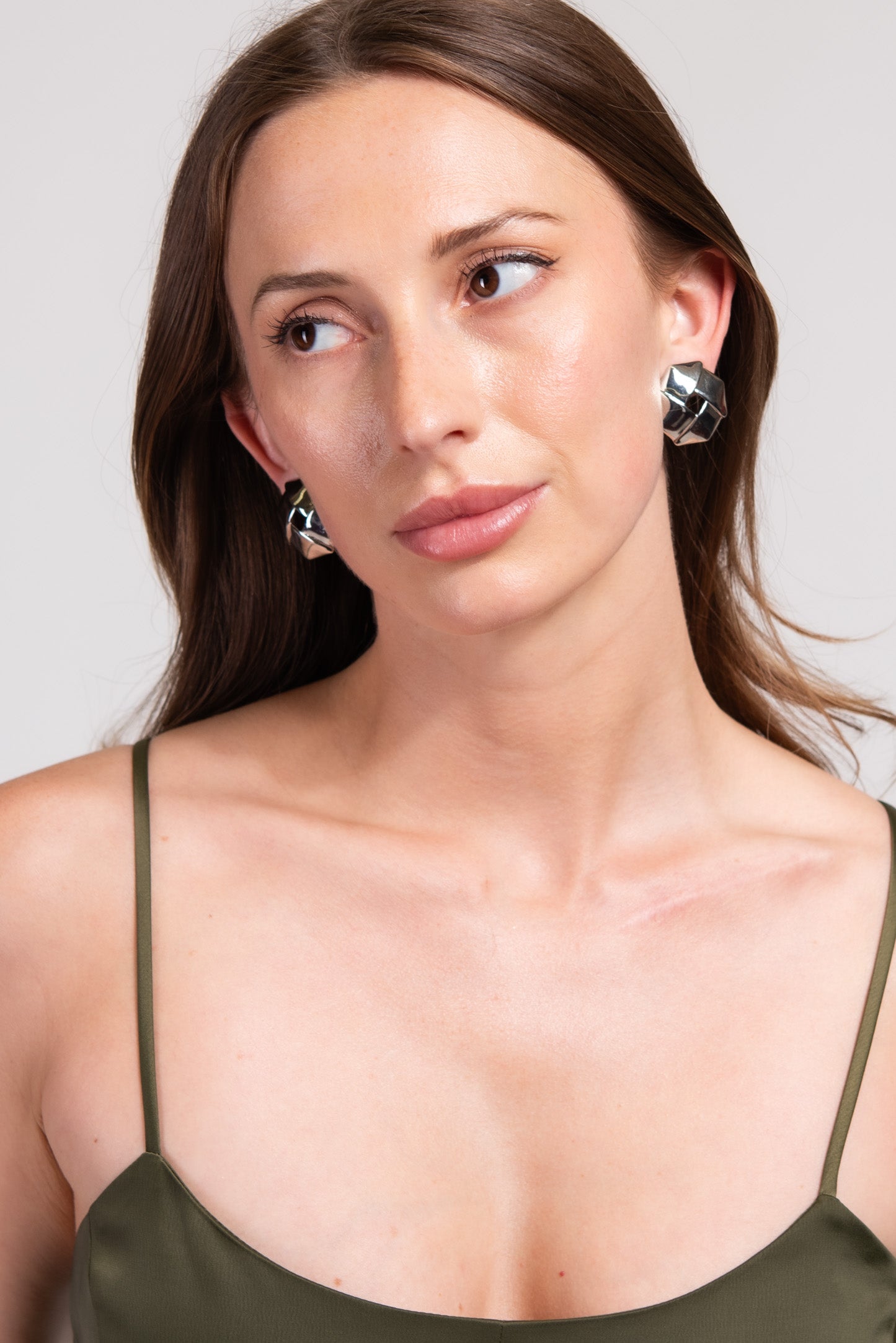 Abbie Woven Clip-On Earrings - Silver