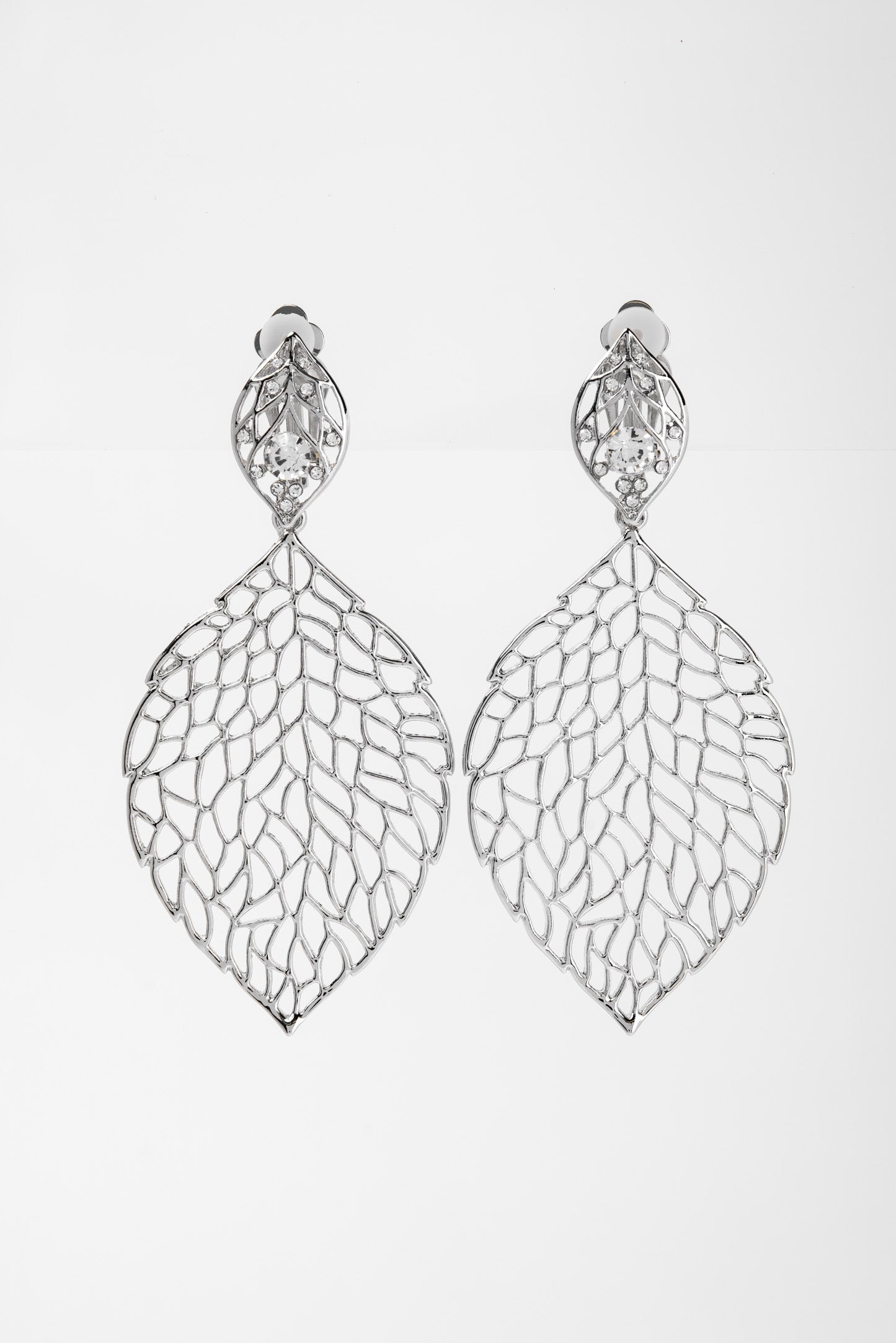 Sterling Silver Leaf Dangle Earrings - Lightweight | HEIDIJHALE