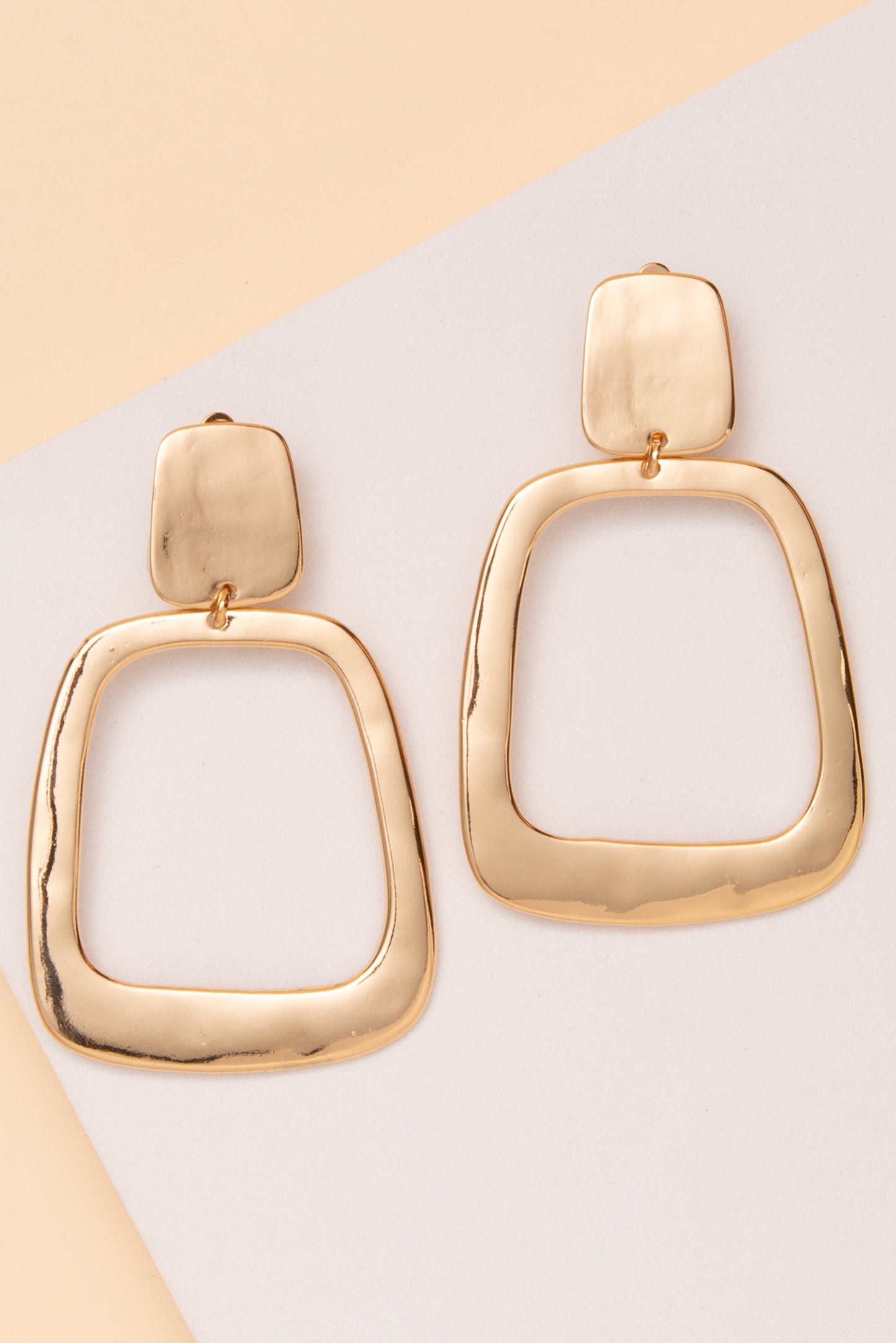Gracie Open Square Clip-On Earrings