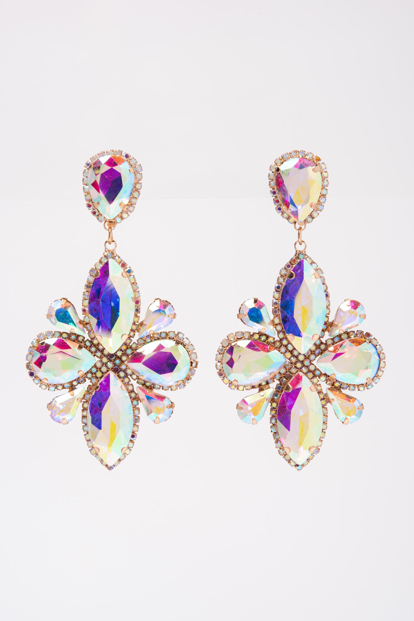 Avery Semi Stone Clip-On Earrings