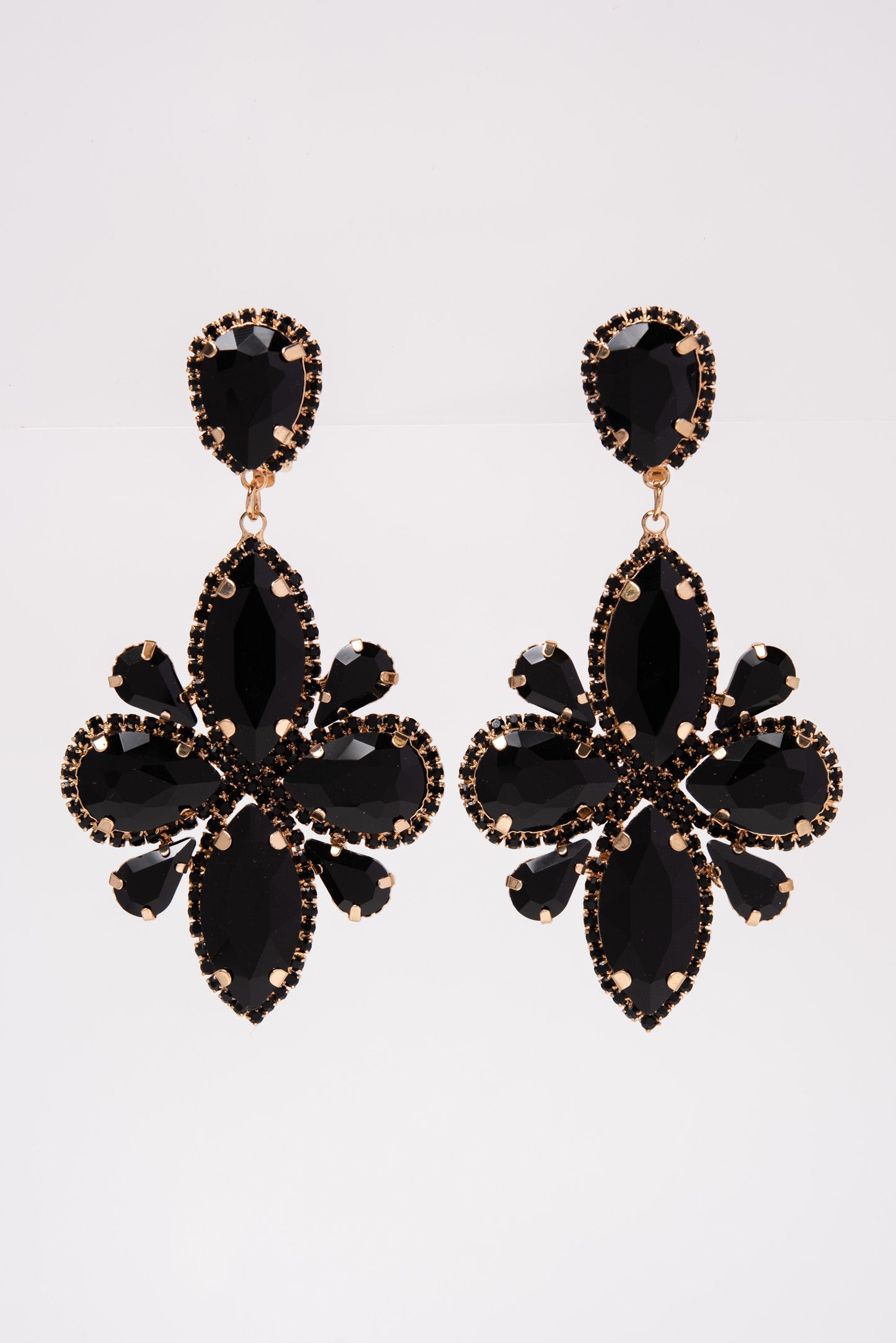 Avery Semi Stone Clip-On Earrings