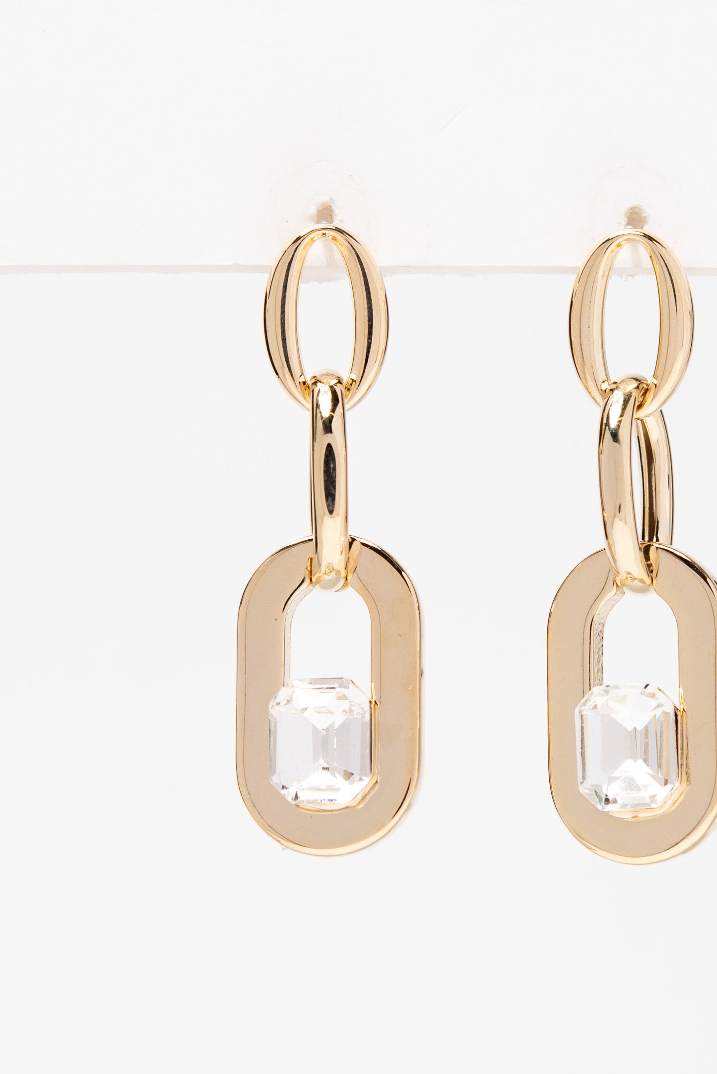 Luna White Gold Plating Earrings - Gold
