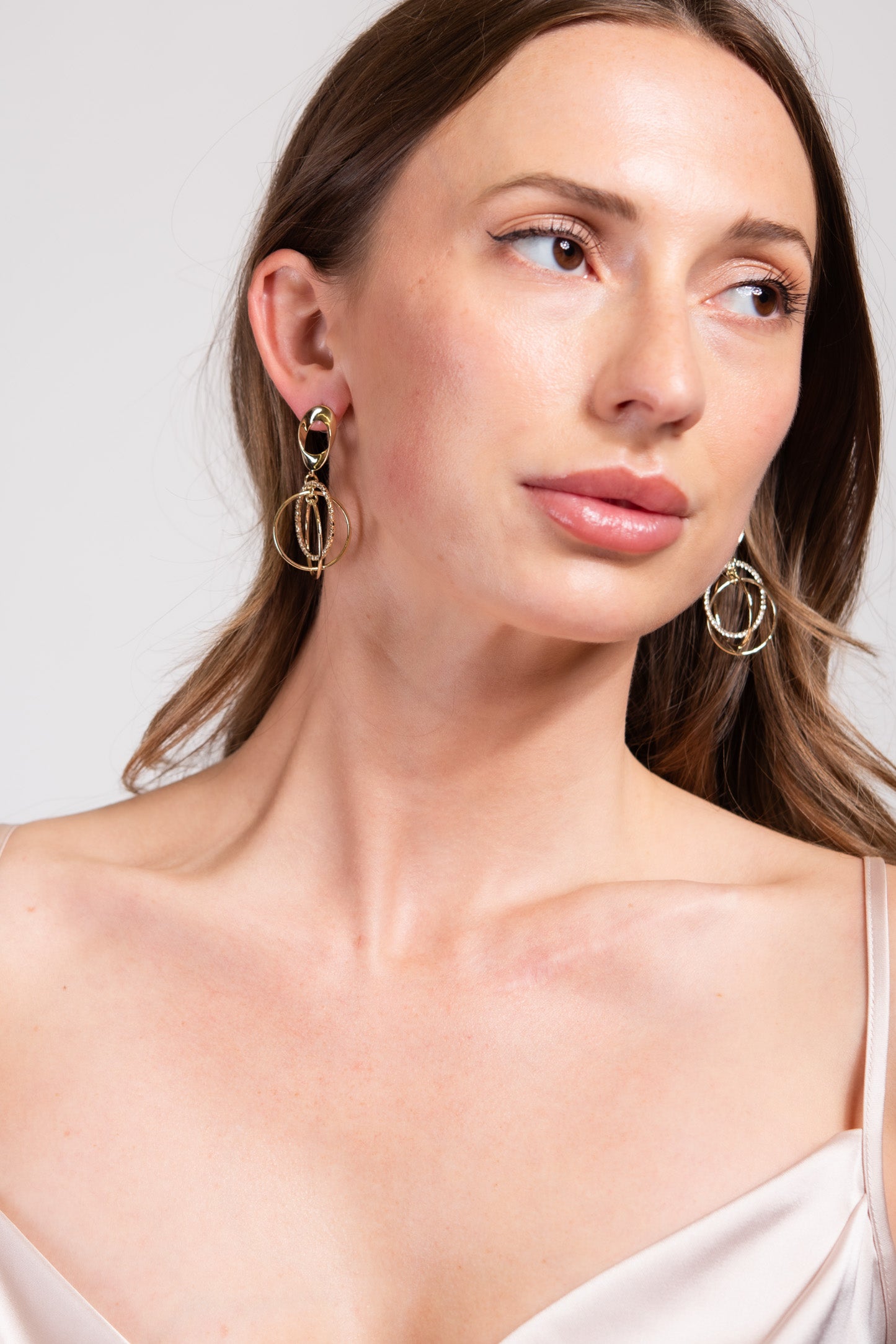 Clementine Stone & Hoop Earrings