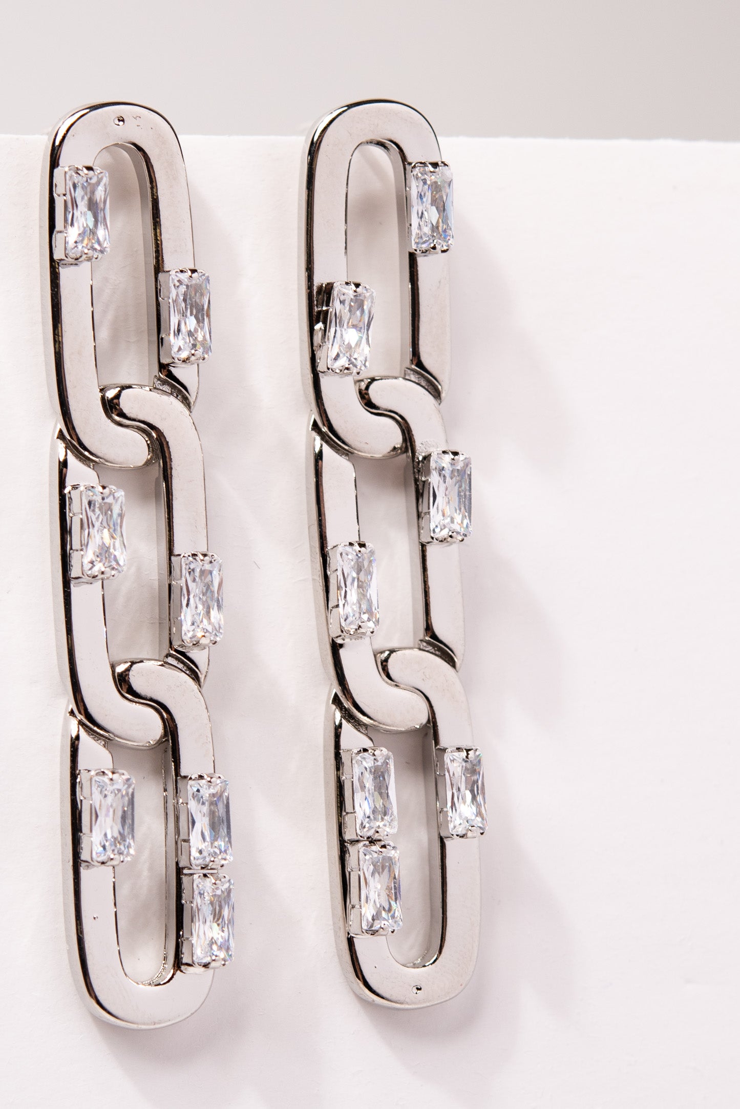 Zuri Plated CZ Chain Link Earrings